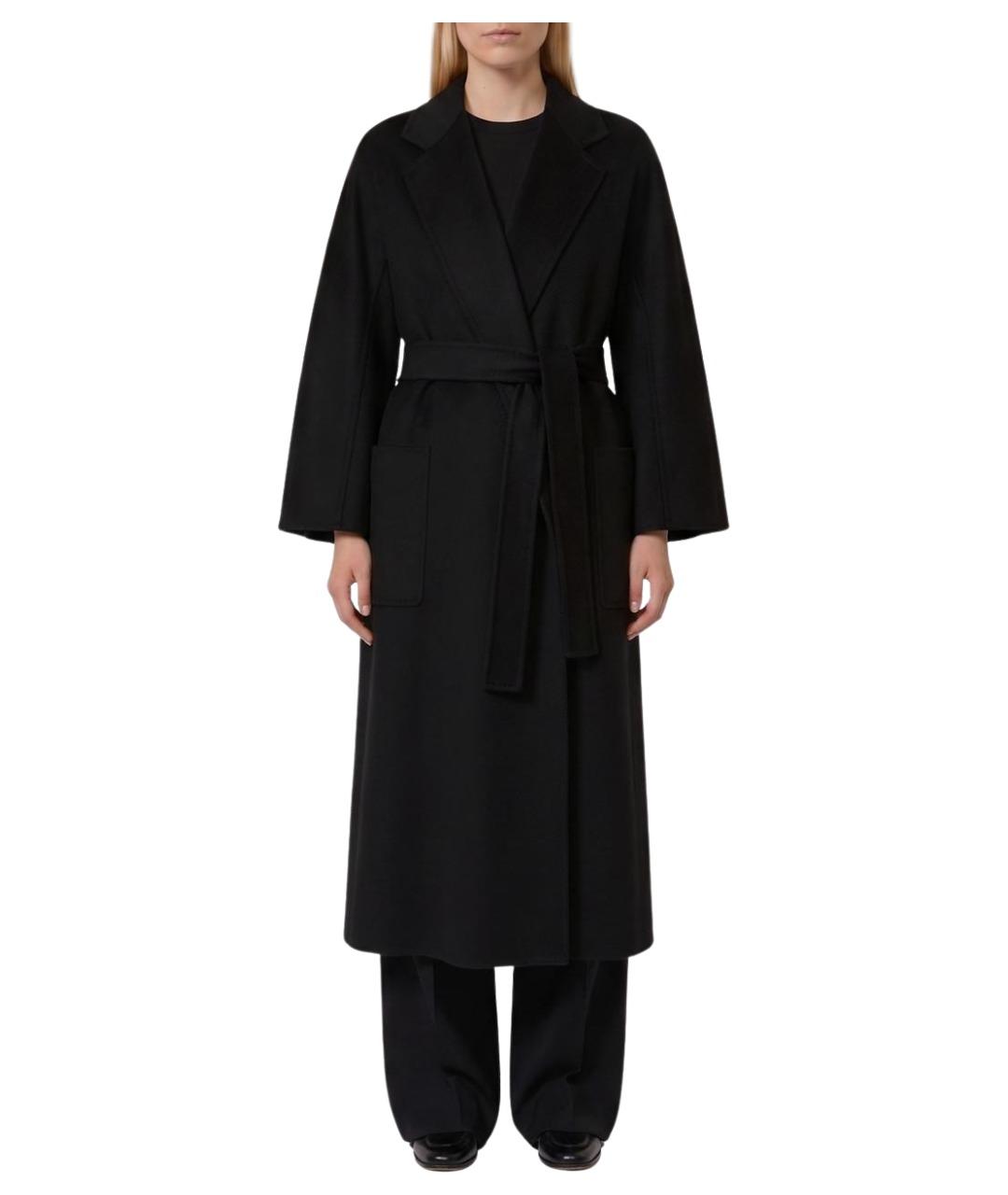 MAX MARA Черное кашемировое пальто, фото 1