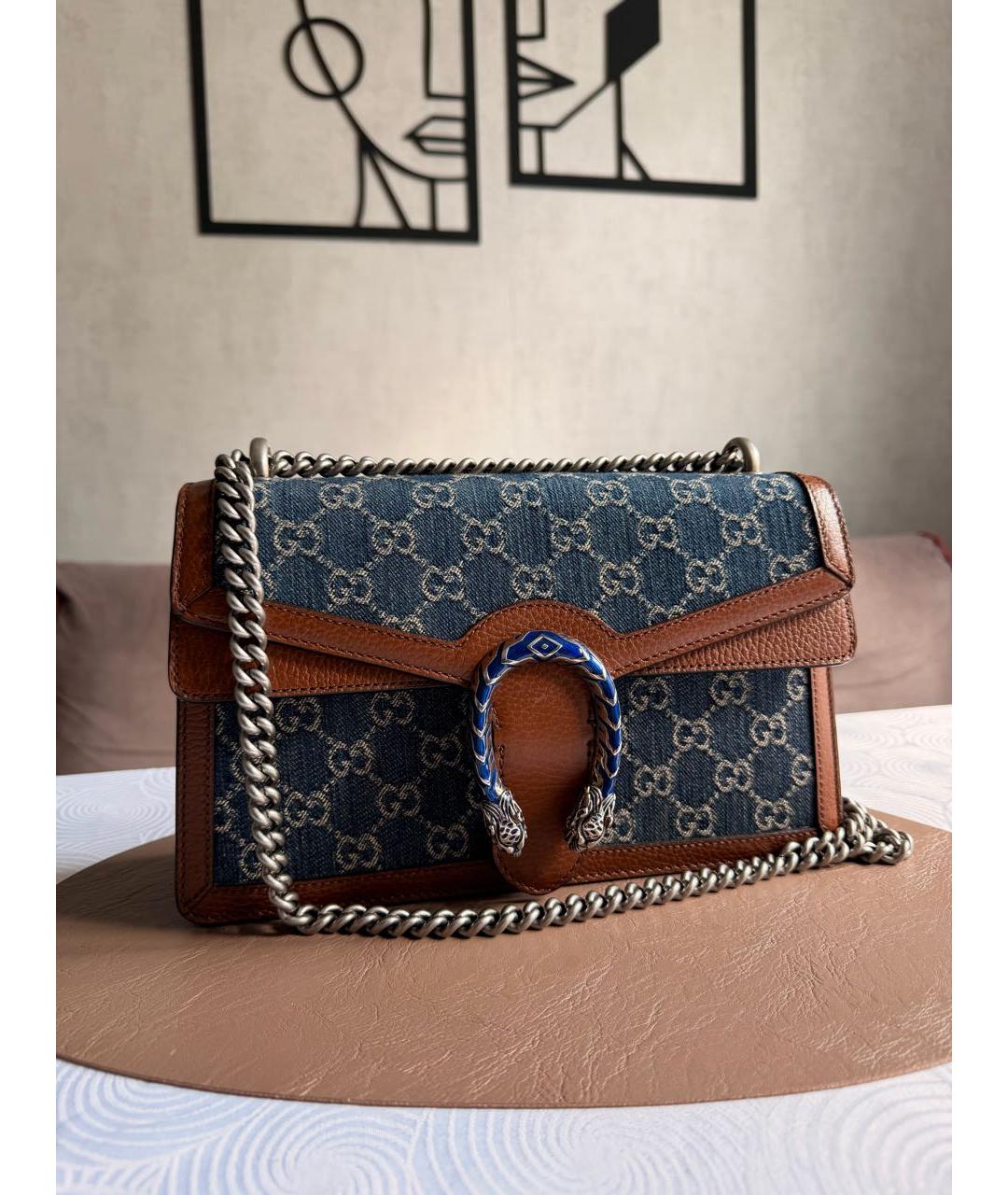 GUCCI Коричневая кожаная сумка через плечо, фото 8