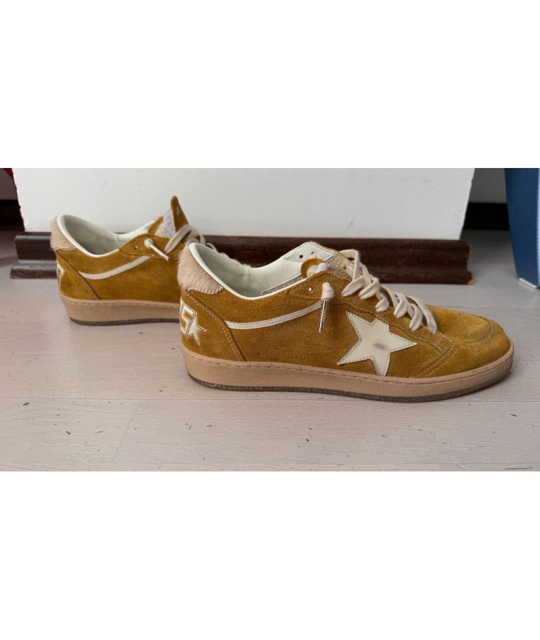 GOLDEN GOOSE Коричневые замшевые кеды, фото 6