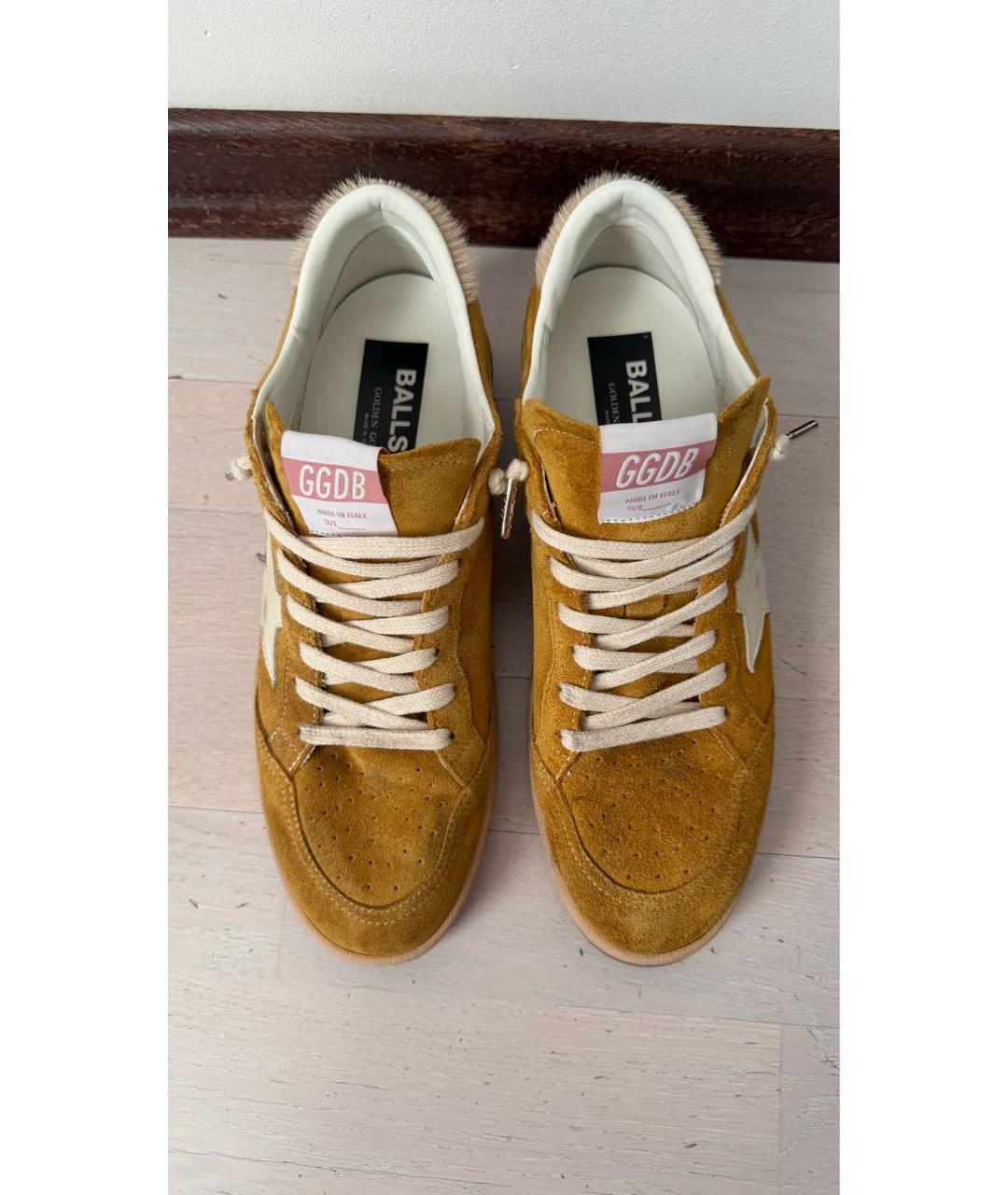 GOLDEN GOOSE Коричневые замшевые кеды, фото 3