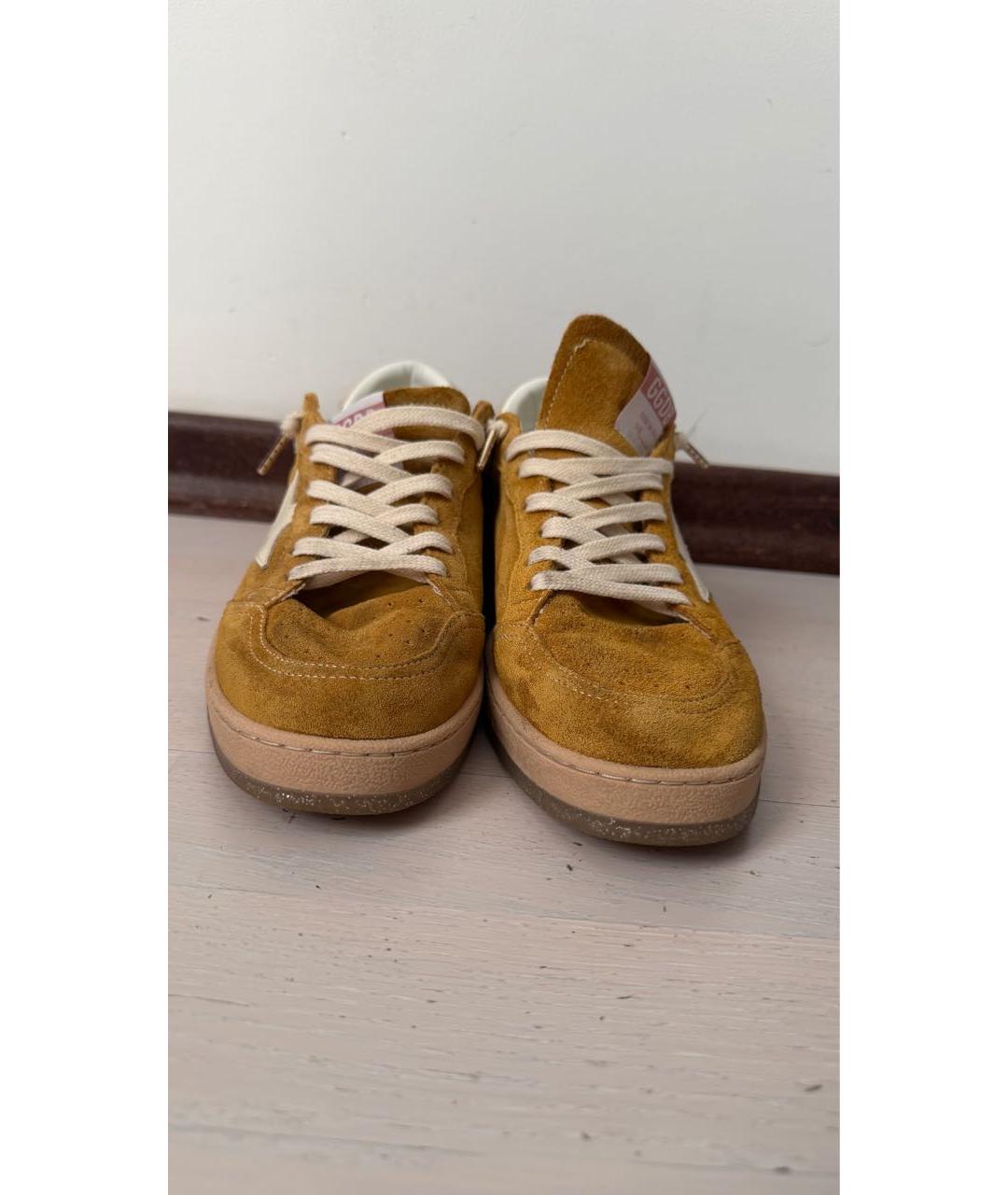 GOLDEN GOOSE Коричневые замшевые кеды, фото 2