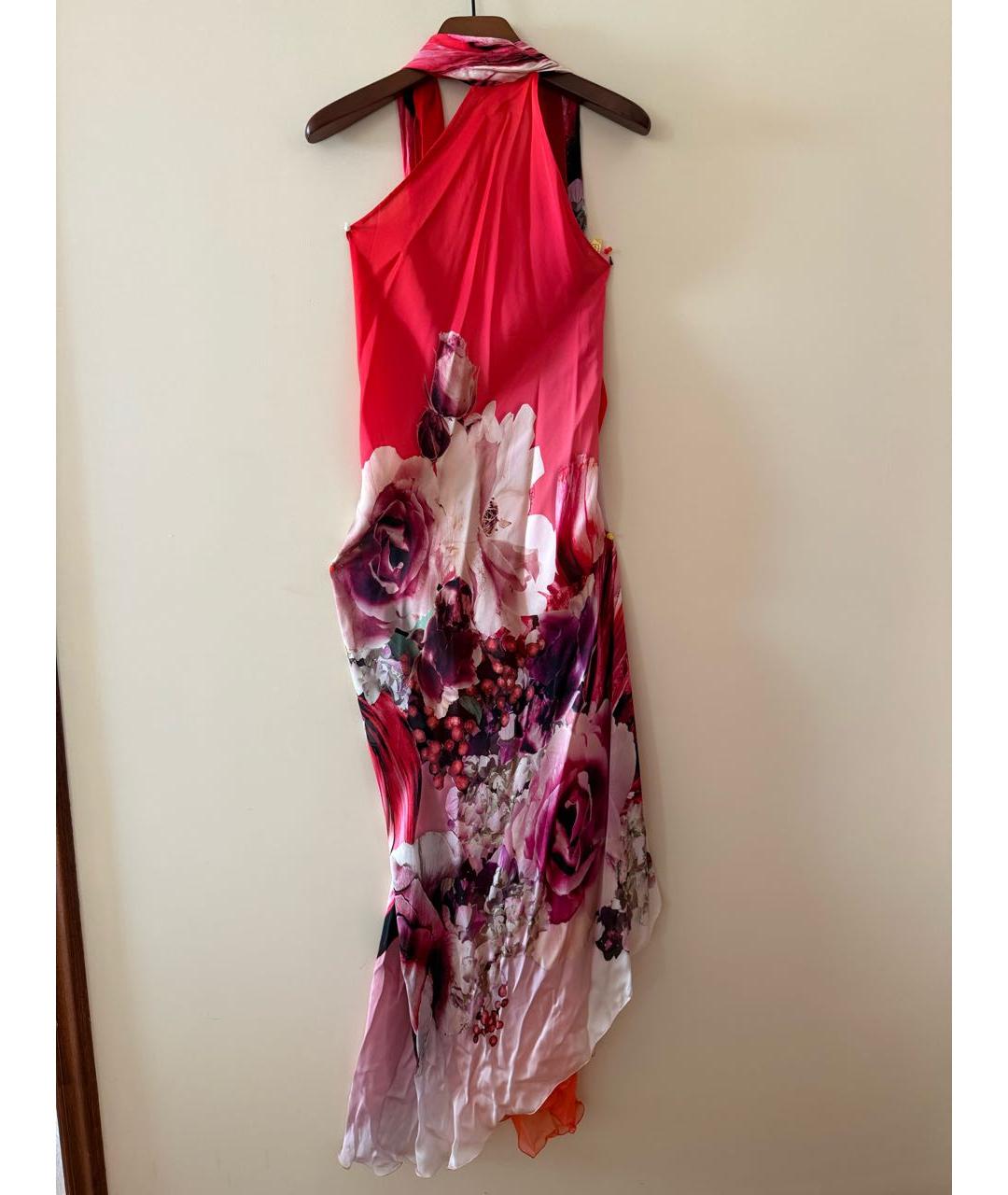 ROBERTO CAVALLI Мульти шелковое платье, фото 6