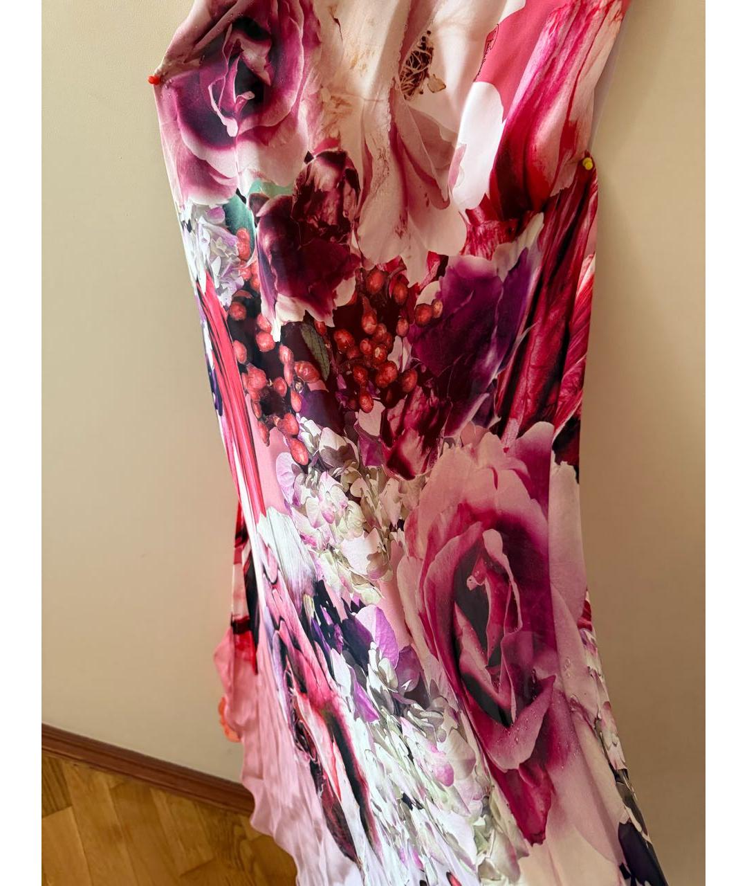 ROBERTO CAVALLI Мульти шелковое платье, фото 2