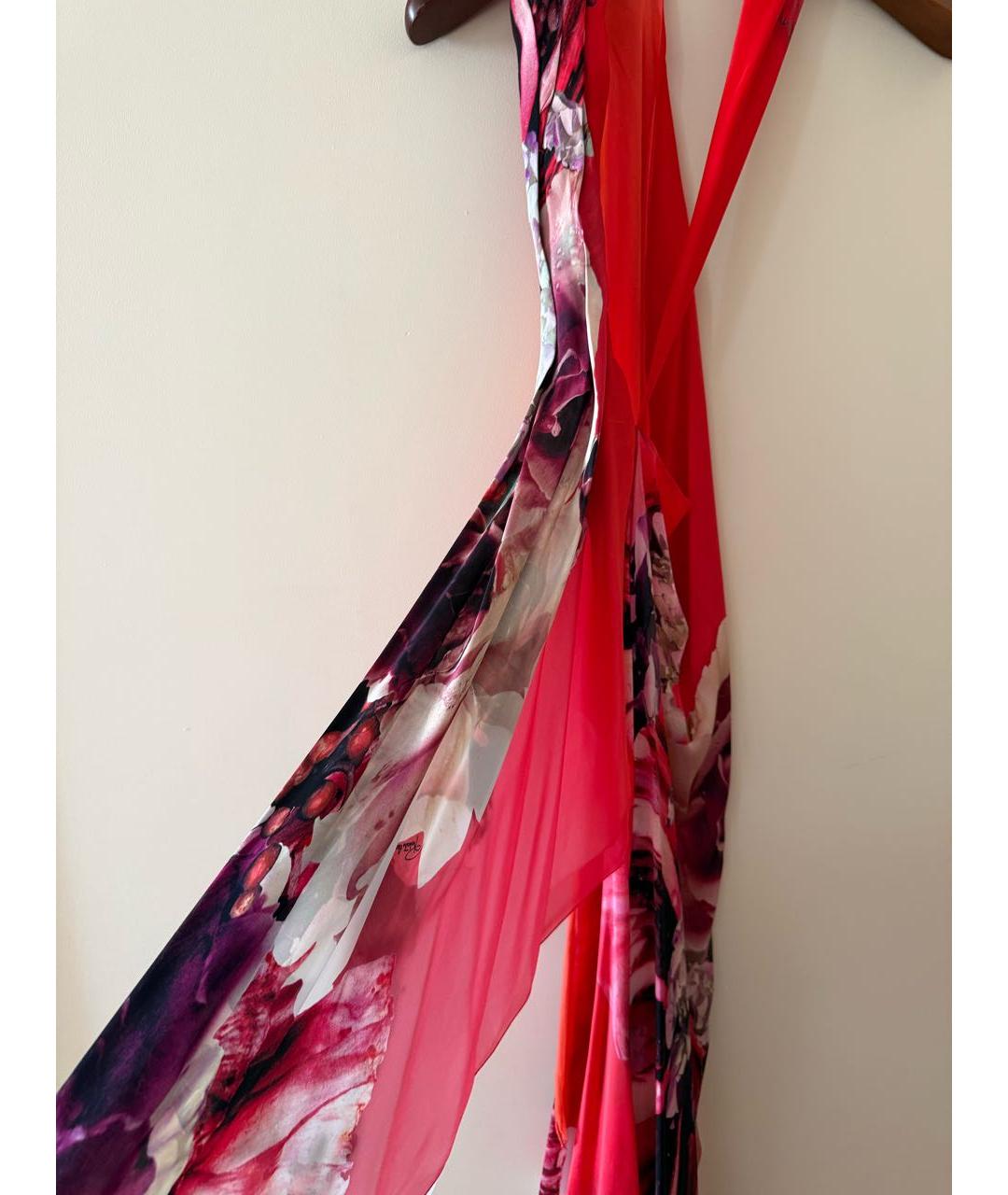ROBERTO CAVALLI Мульти шелковое платье, фото 3