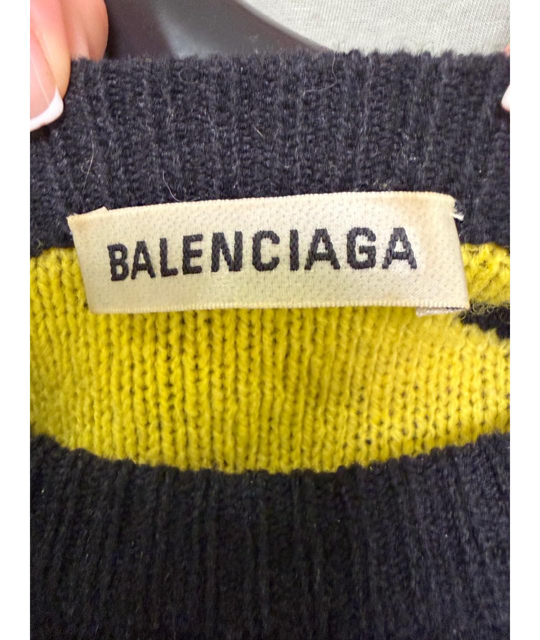 BALENCIAGA Черный шерстяной джемпер / свитер, фото 3