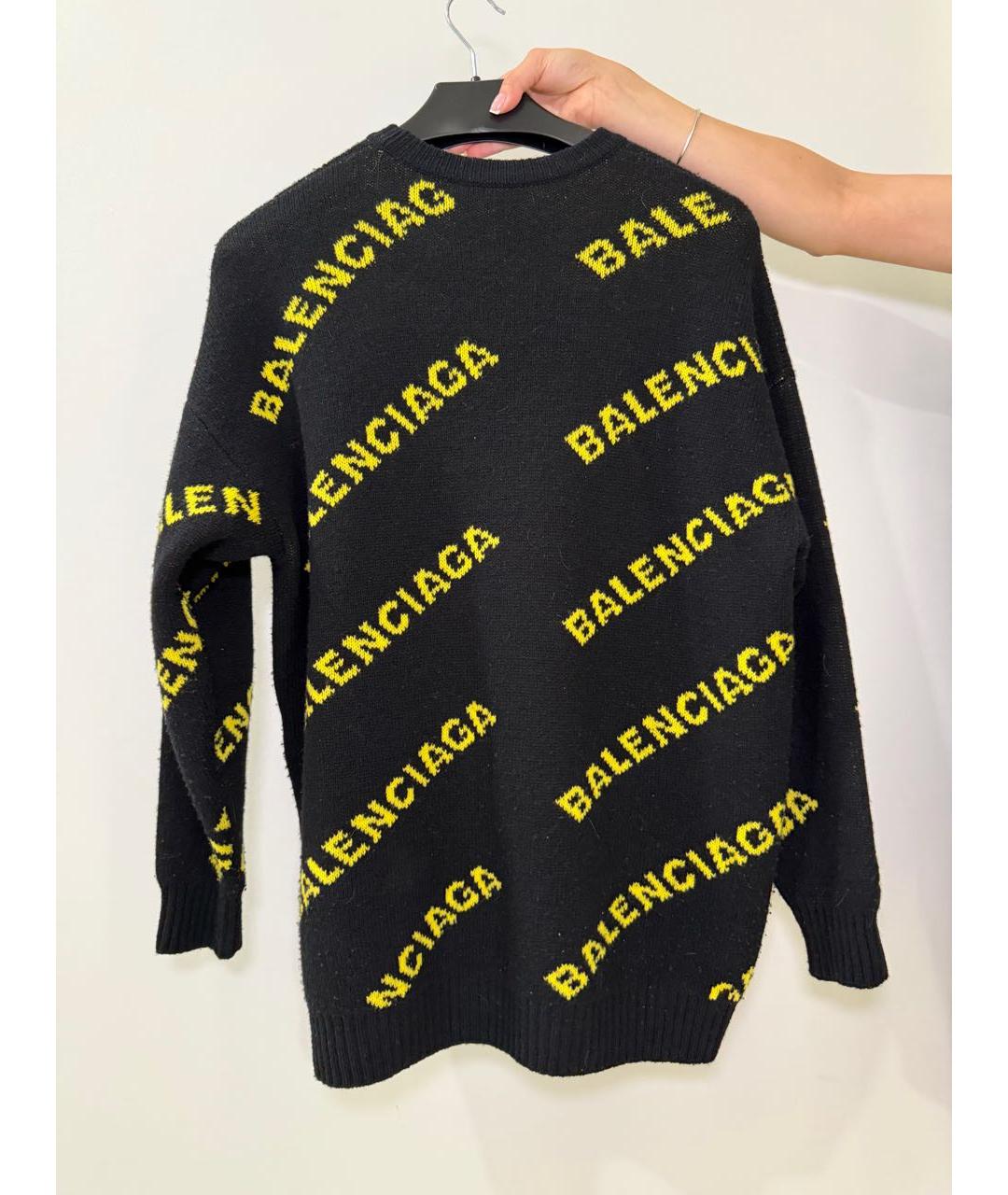 BALENCIAGA Черный шерстяной джемпер / свитер, фото 5