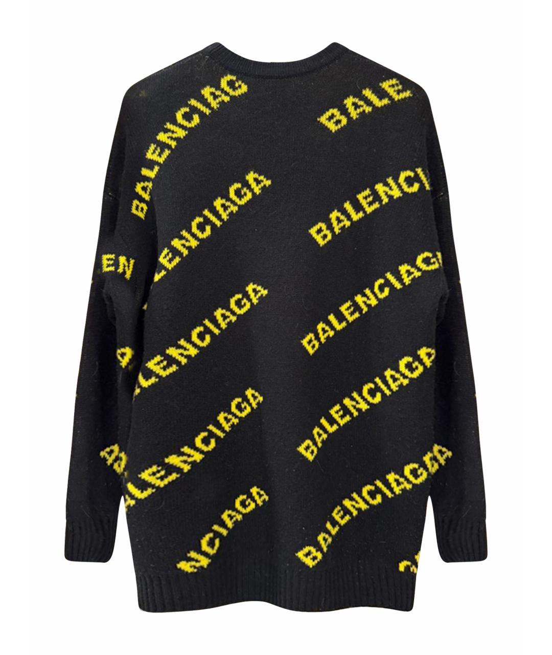 BALENCIAGA Черный шерстяной джемпер / свитер, фото 1