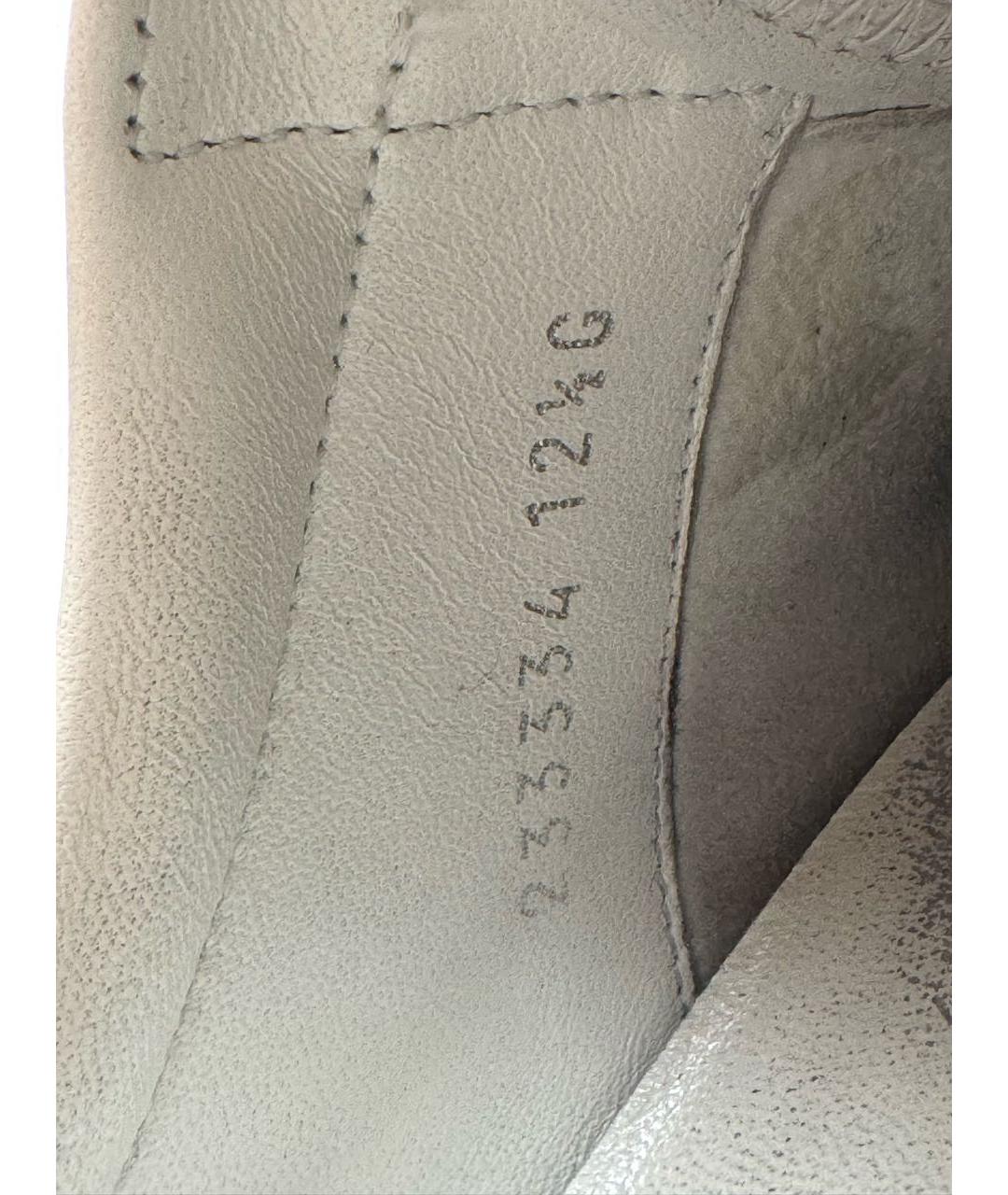 GUCCI Белые кожаные низкие кроссовки / кеды, фото 6