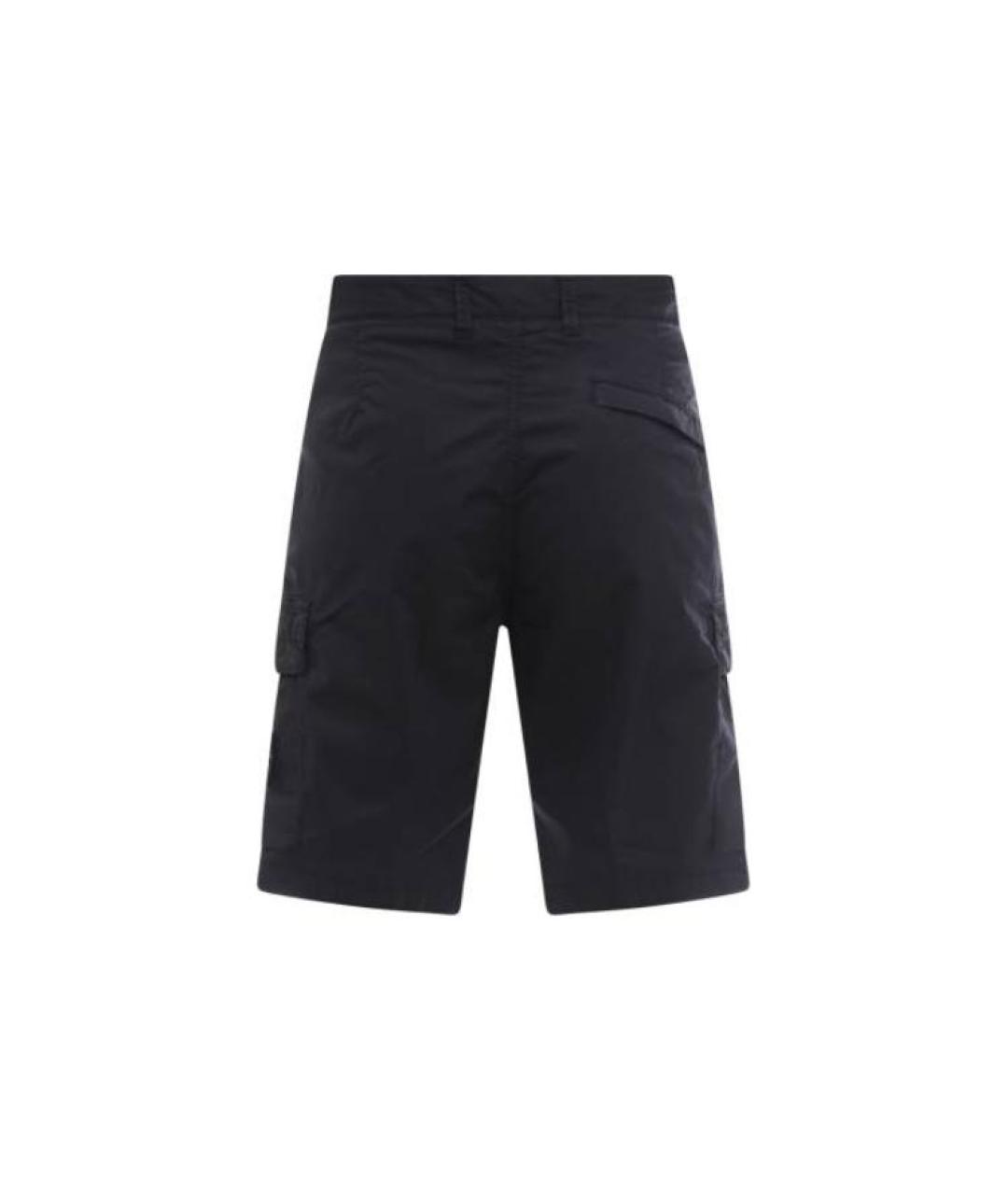 STONE ISLAND Темно-синие хлопковые шорты, фото 2