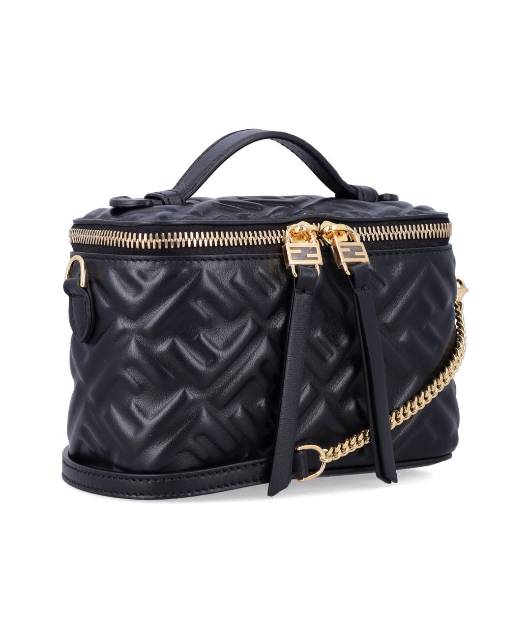 FENDI Черная кожаная сумка через плечо, фото 2