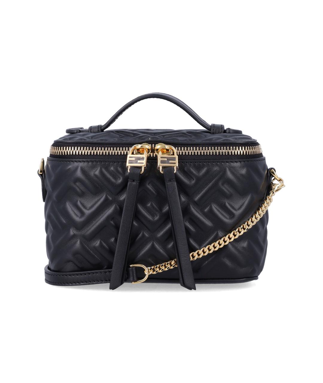 FENDI Черная кожаная сумка через плечо, фото 4