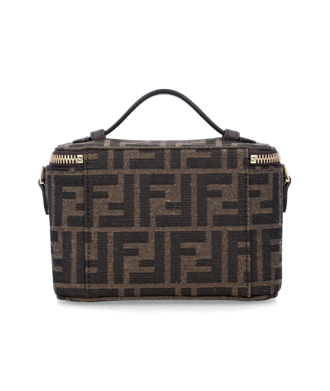 FENDI Коричневая тканевая сумка через плечо, фото 3
