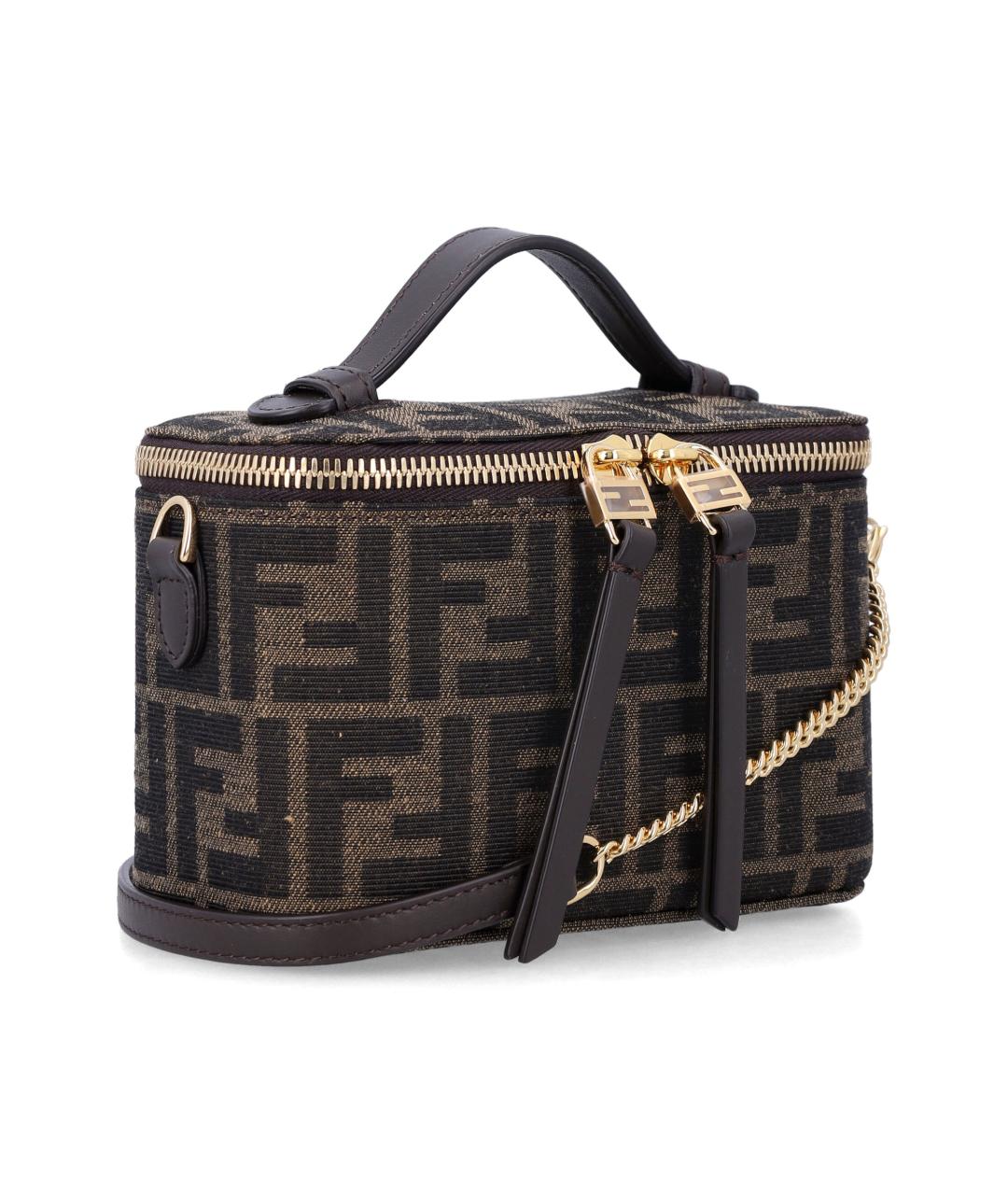 FENDI Коричневая тканевая сумка через плечо, фото 2