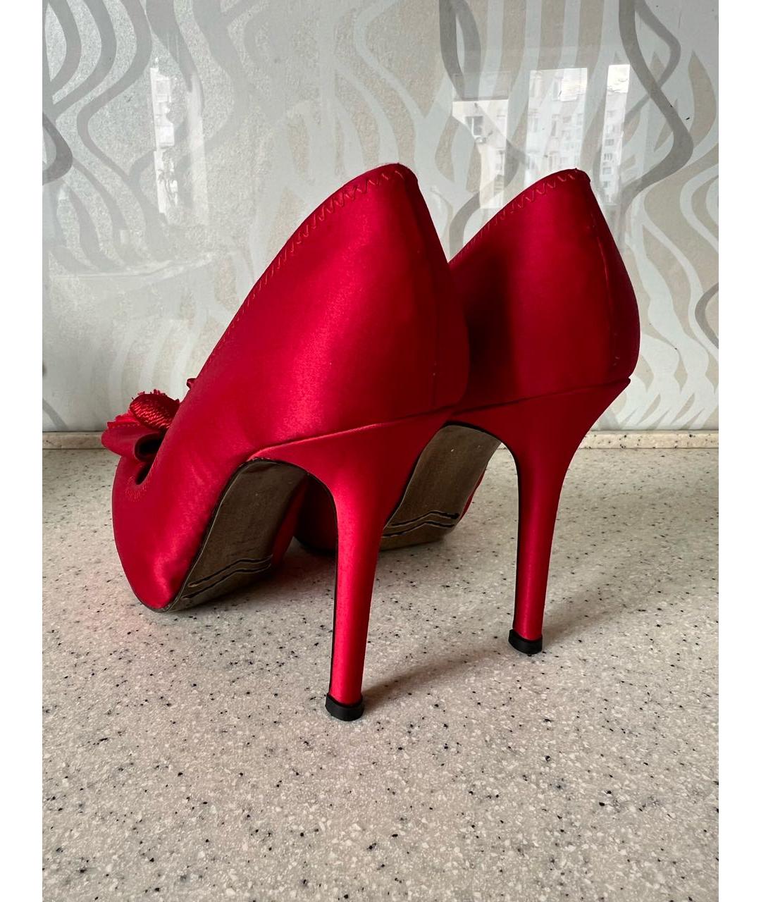 GIAMBATTISTA VALLI Красные текстильные туфли, фото 4