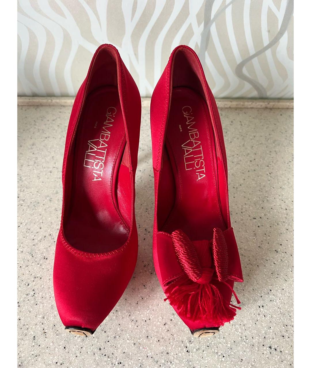 GIAMBATTISTA VALLI Красные текстильные туфли, фото 2