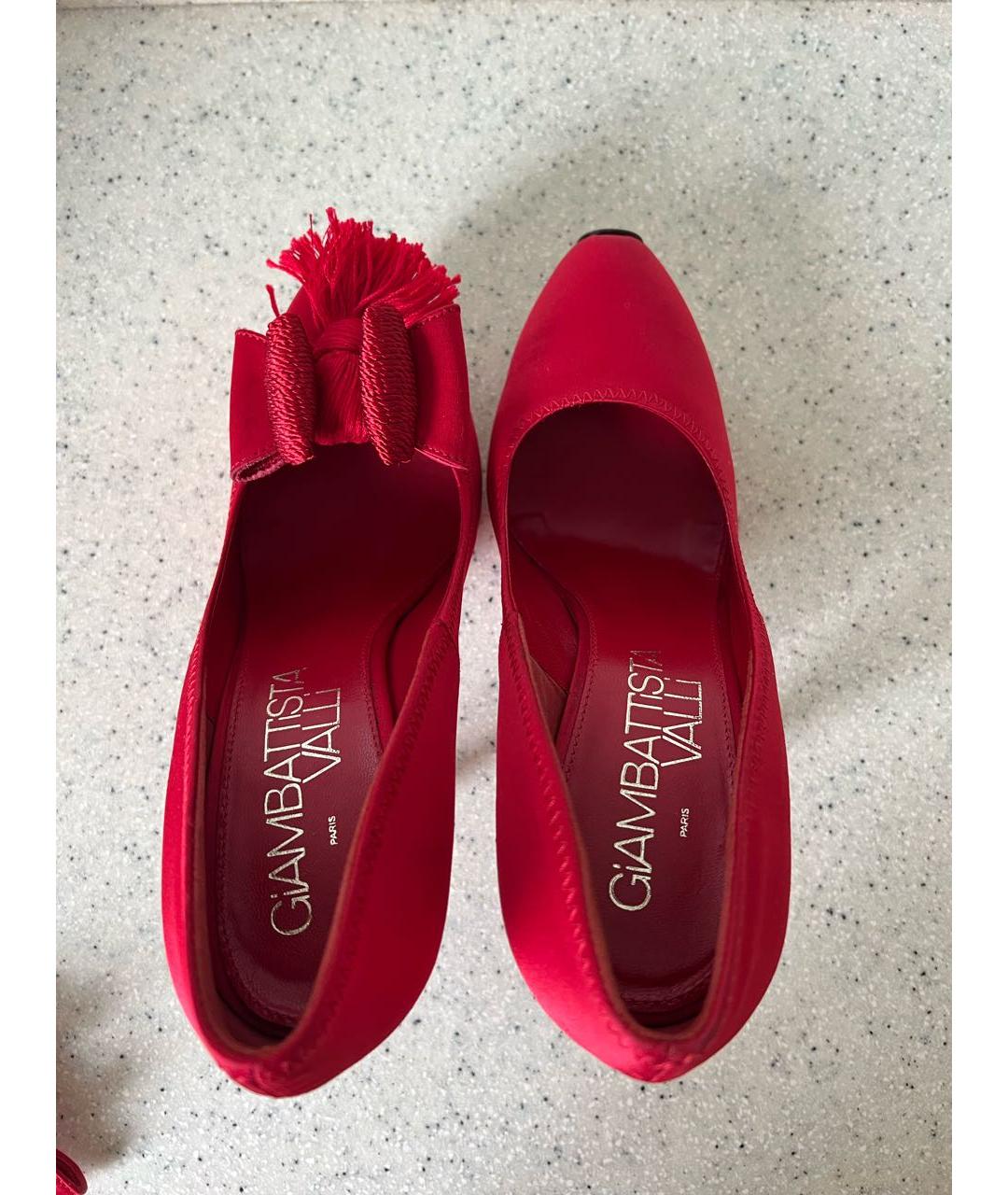 GIAMBATTISTA VALLI Красные текстильные туфли, фото 3