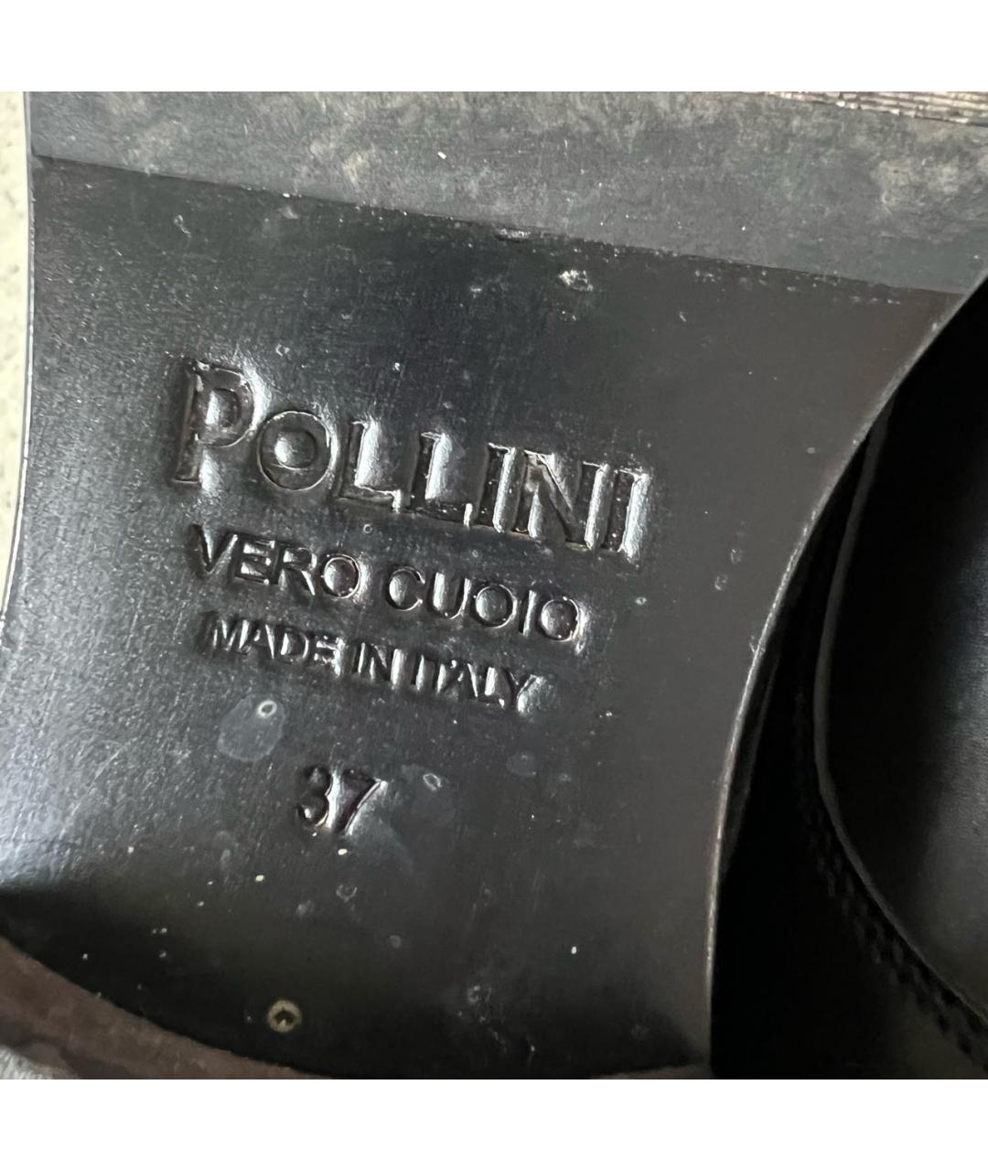 POLLINI Черные кожаные ботинки, фото 4