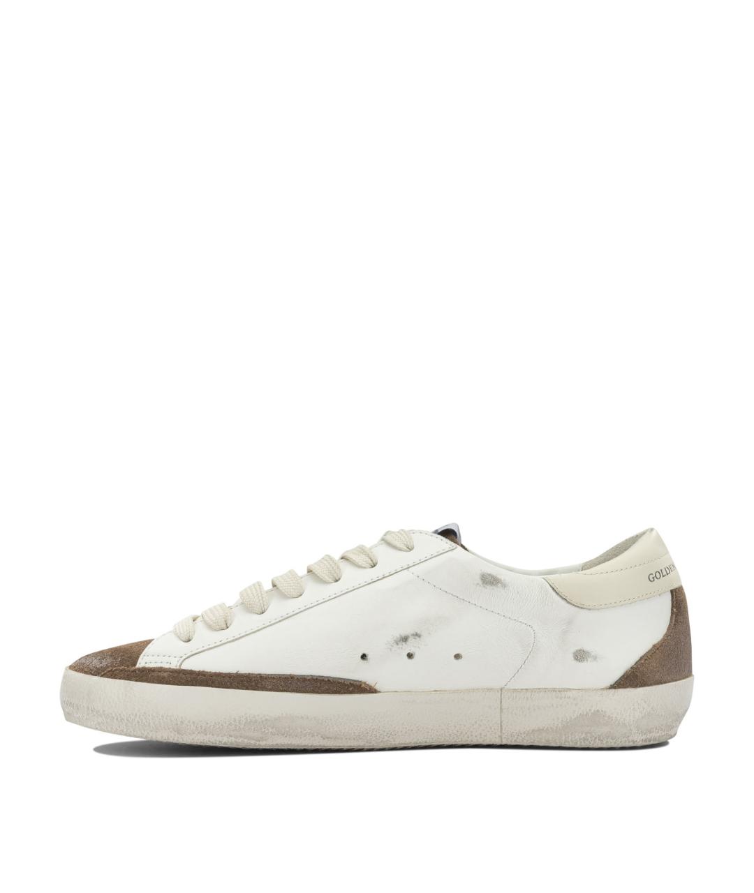 GOLDEN GOOSE Коричневые кожаные низкие кроссовки / кеды, фото 3