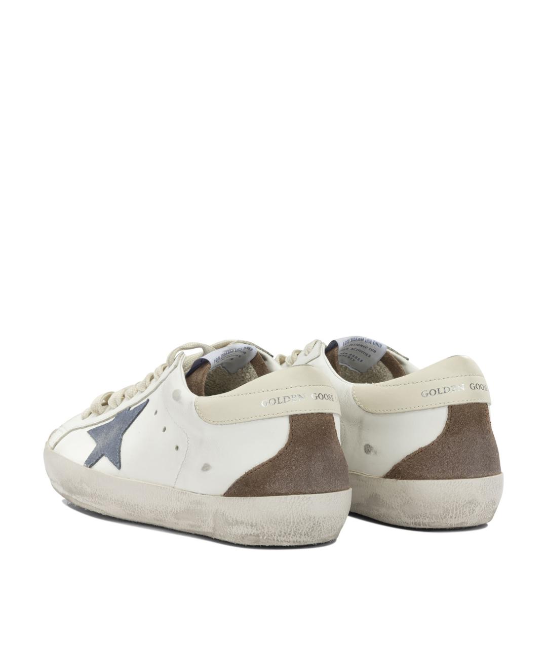 GOLDEN GOOSE Коричневые кожаные низкие кроссовки / кеды, фото 4