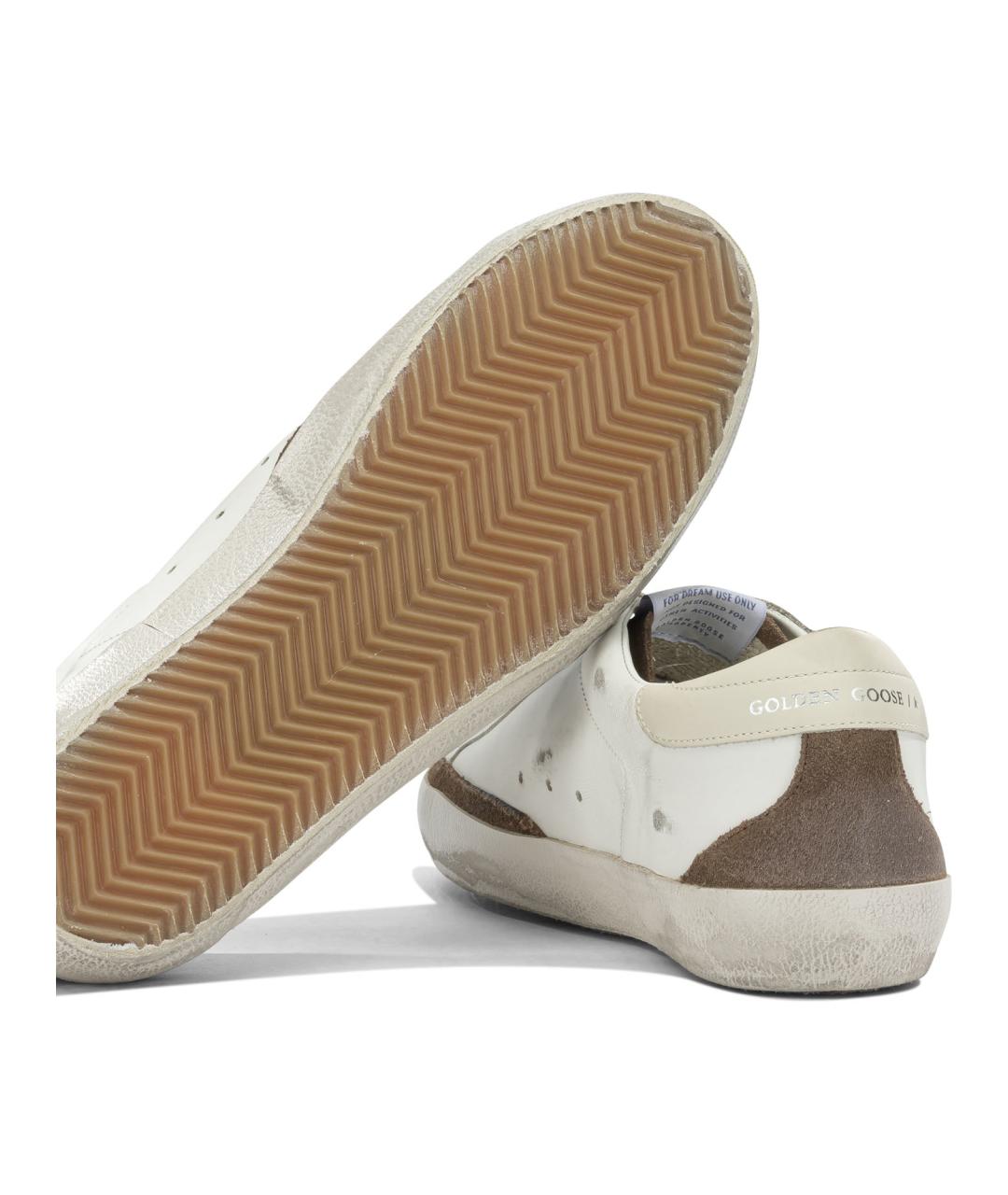 GOLDEN GOOSE Коричневые кожаные низкие кроссовки / кеды, фото 5
