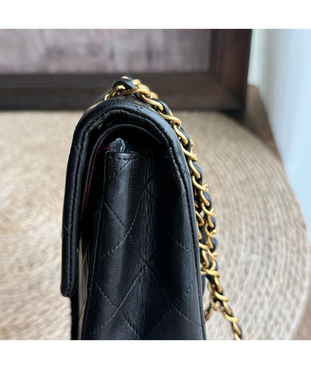 CHANEL Черная кожаная сумка через плечо, фото 4