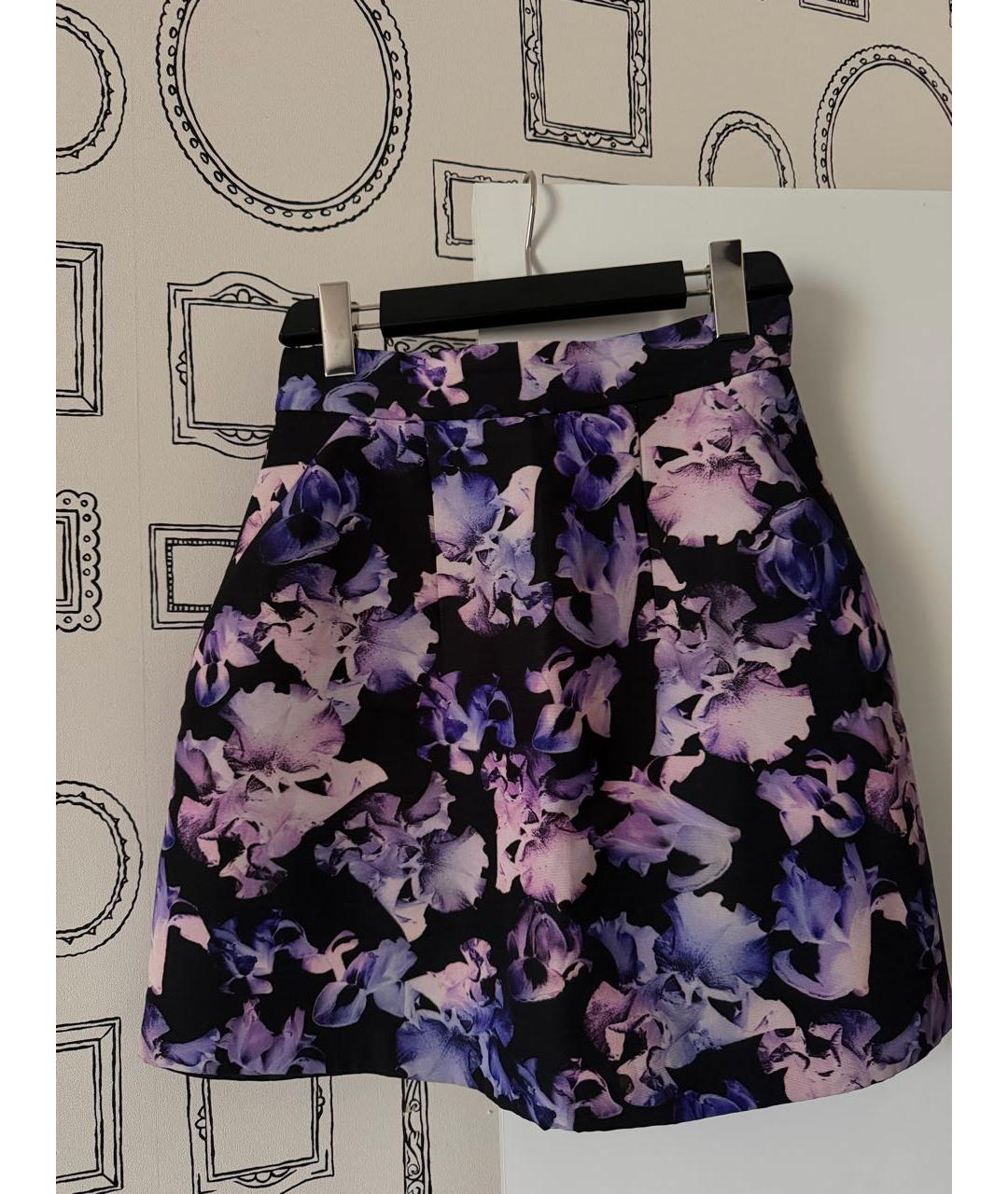 MCQ ALEXANDER MCQUEEN Мульти хлопковая юбка мини, фото 2