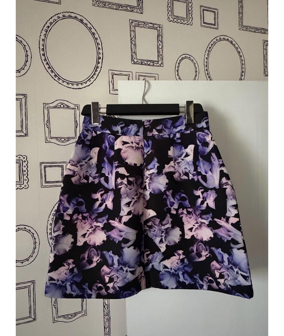 MCQ ALEXANDER MCQUEEN Мульти хлопковая юбка мини, фото 3