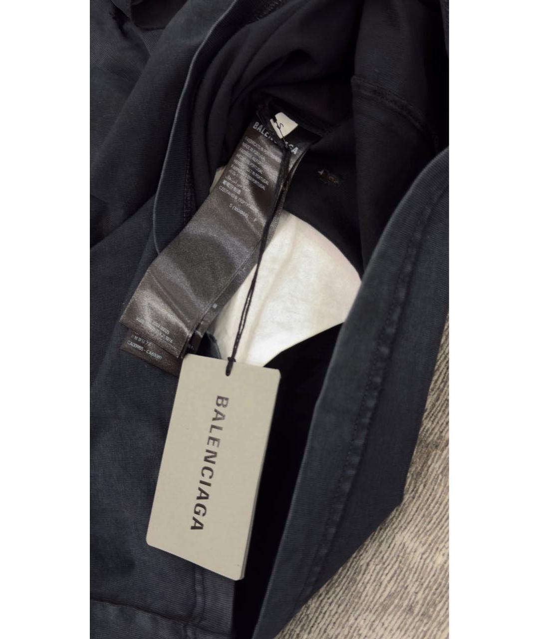 BALENCIAGA Черная хлопковая футболка, фото 5