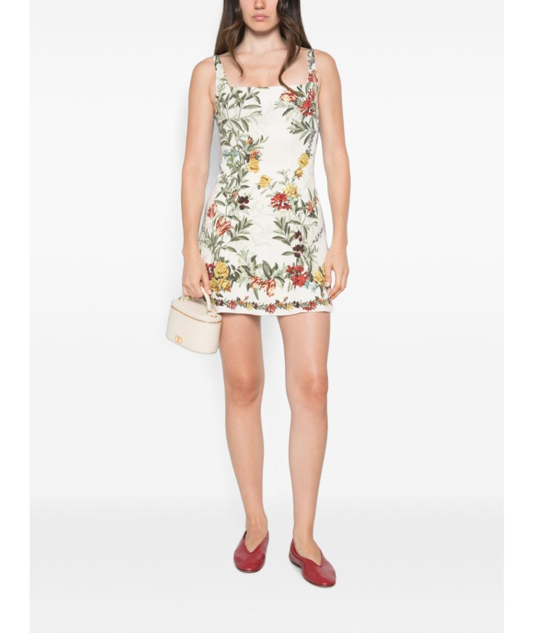 ALICE+OLIVIA Бежевое вискозное платье, фото 3