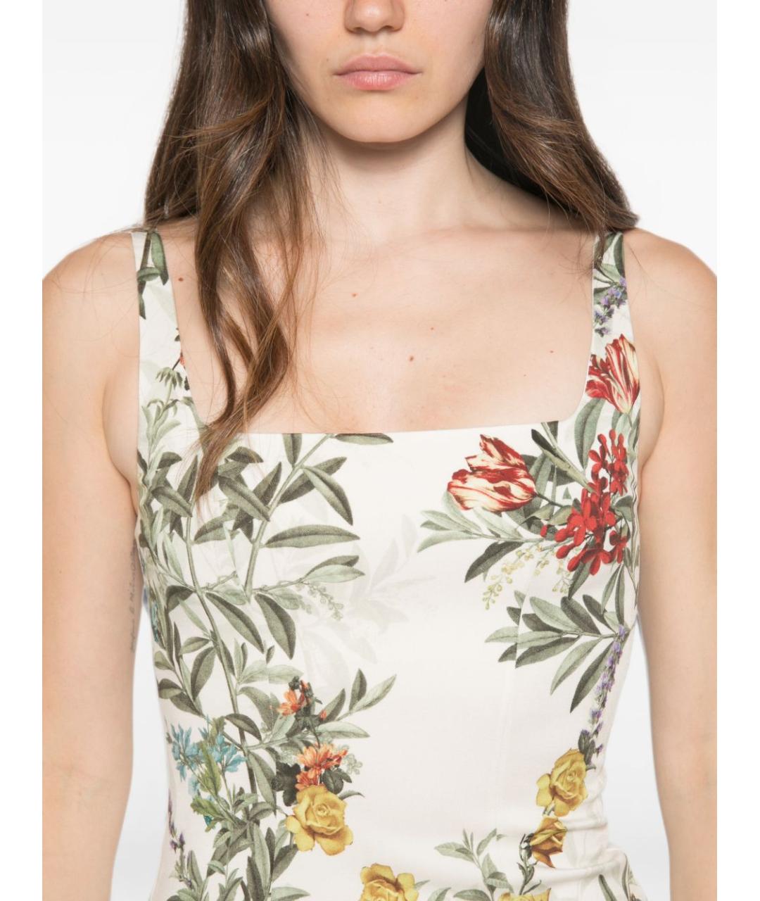 ALICE+OLIVIA Бежевое вискозное платье, фото 4