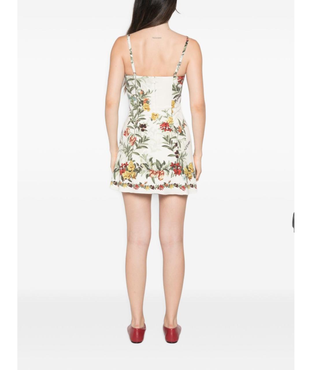 ALICE+OLIVIA Бежевое вискозное платье, фото 2