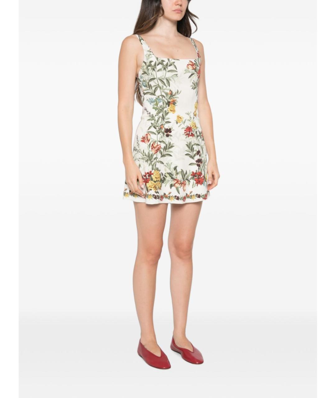 ALICE+OLIVIA Бежевое вискозное платье, фото 5