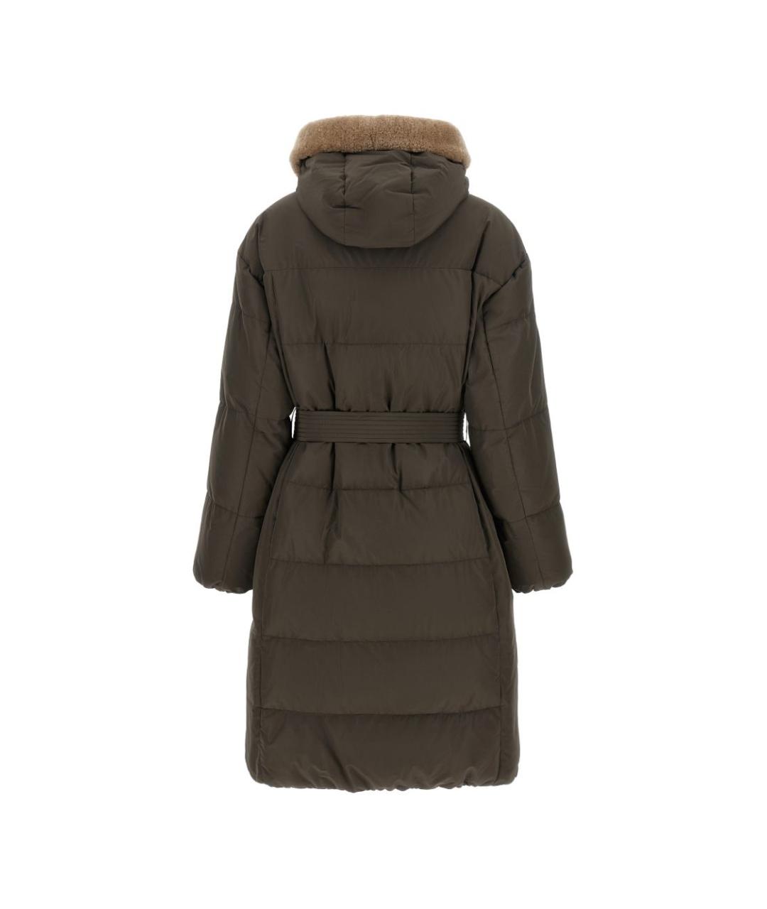 BRUNELLO CUCINELLI Коричневый пуховик, фото 3
