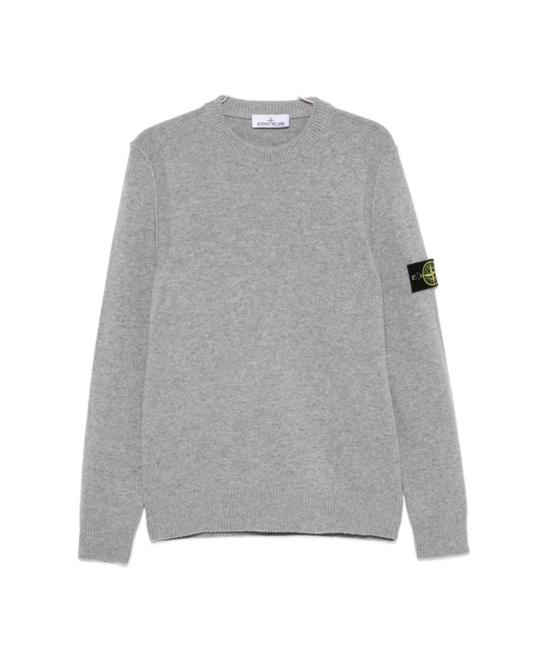STONE ISLAND Серый шерстяной джемпер / свитер, фото 1