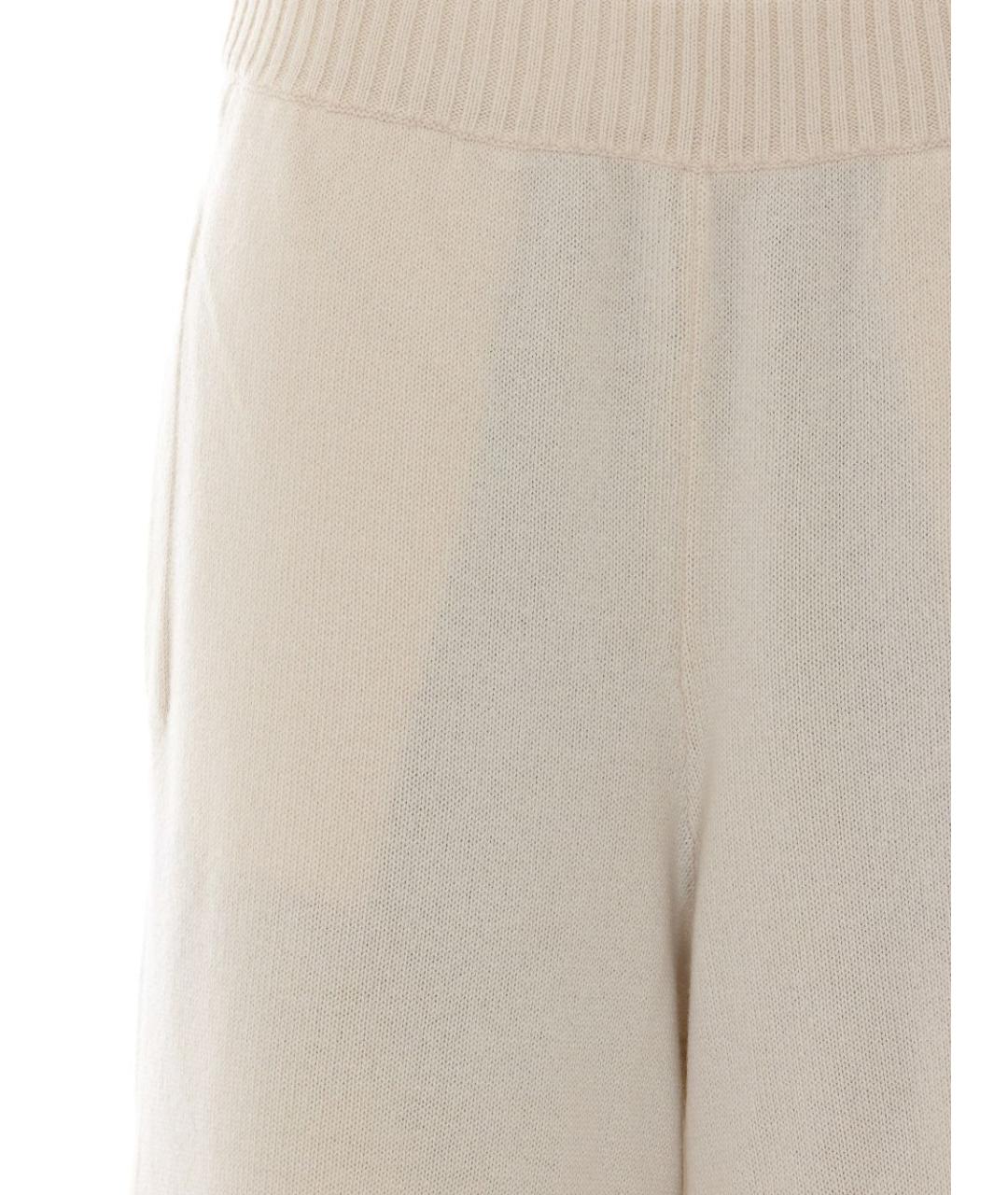 BRUNELLO CUCINELLI Белые кашемировые прямые брюки, фото 4
