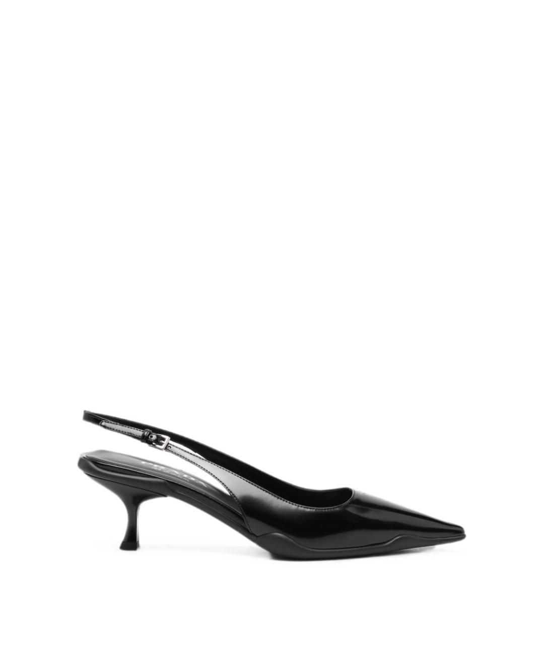 PRADA Черные кожаные туфли, фото 1