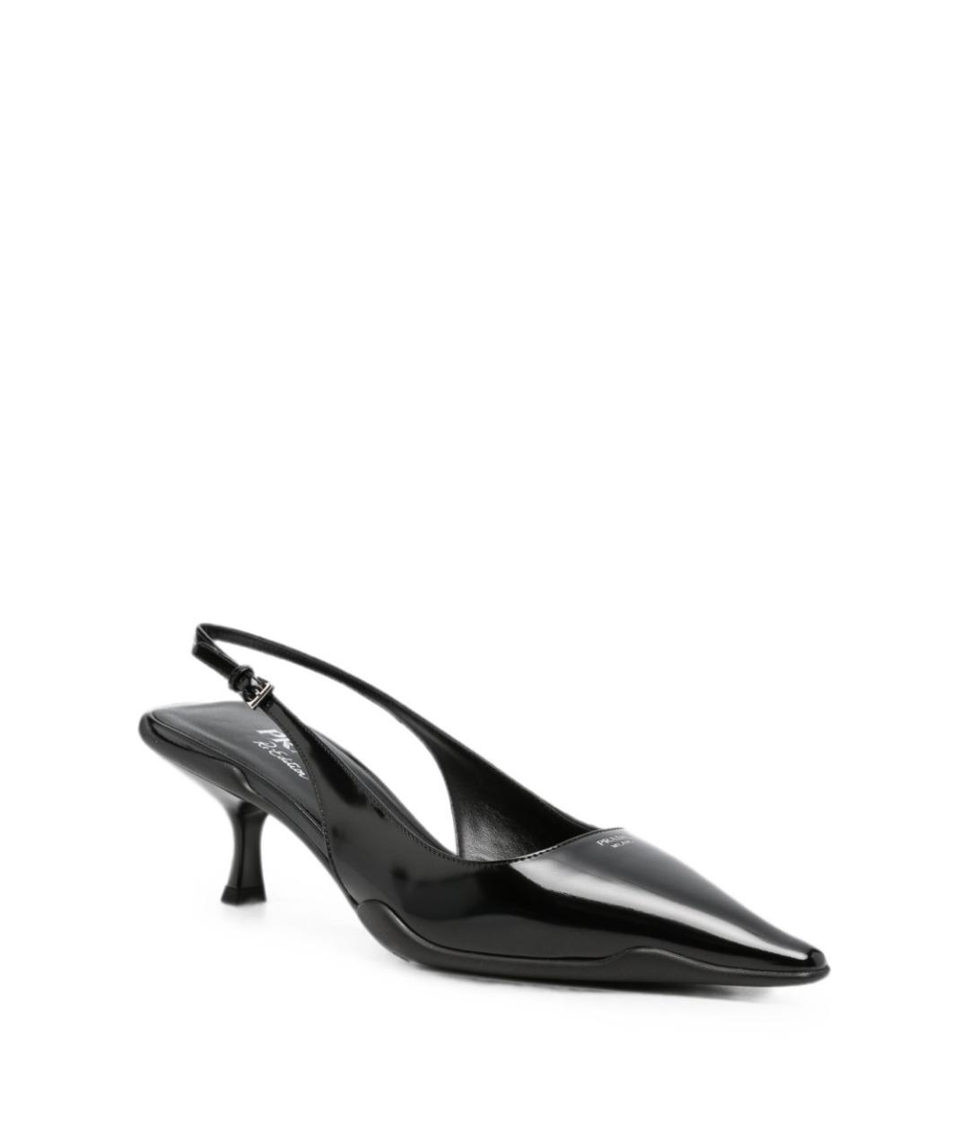 PRADA Черные кожаные туфли, фото 4