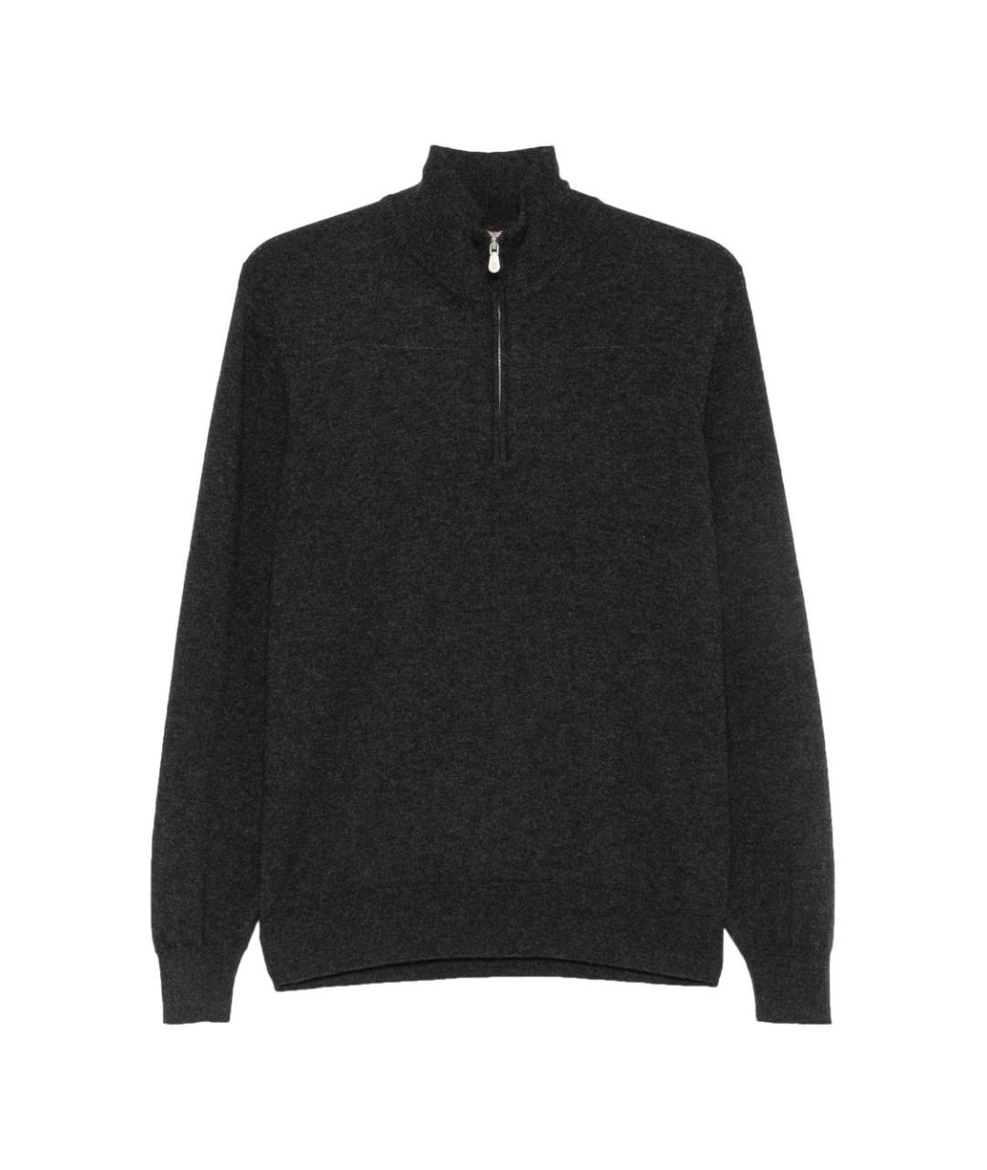 BRUNELLO CUCINELLI Антрацитовый шерстяной джемпер / свитер, фото 1