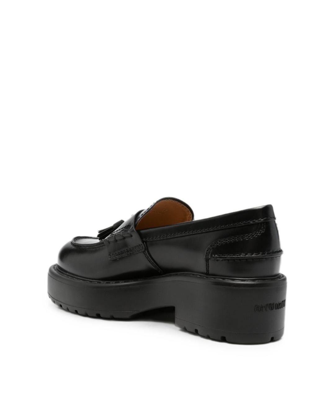 MIU MIU Черные кожаные лоферы, фото 3