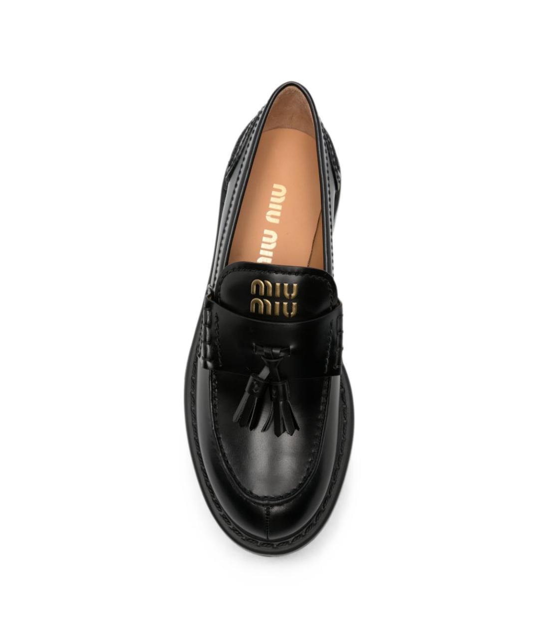 MIU MIU Черные кожаные лоферы, фото 4