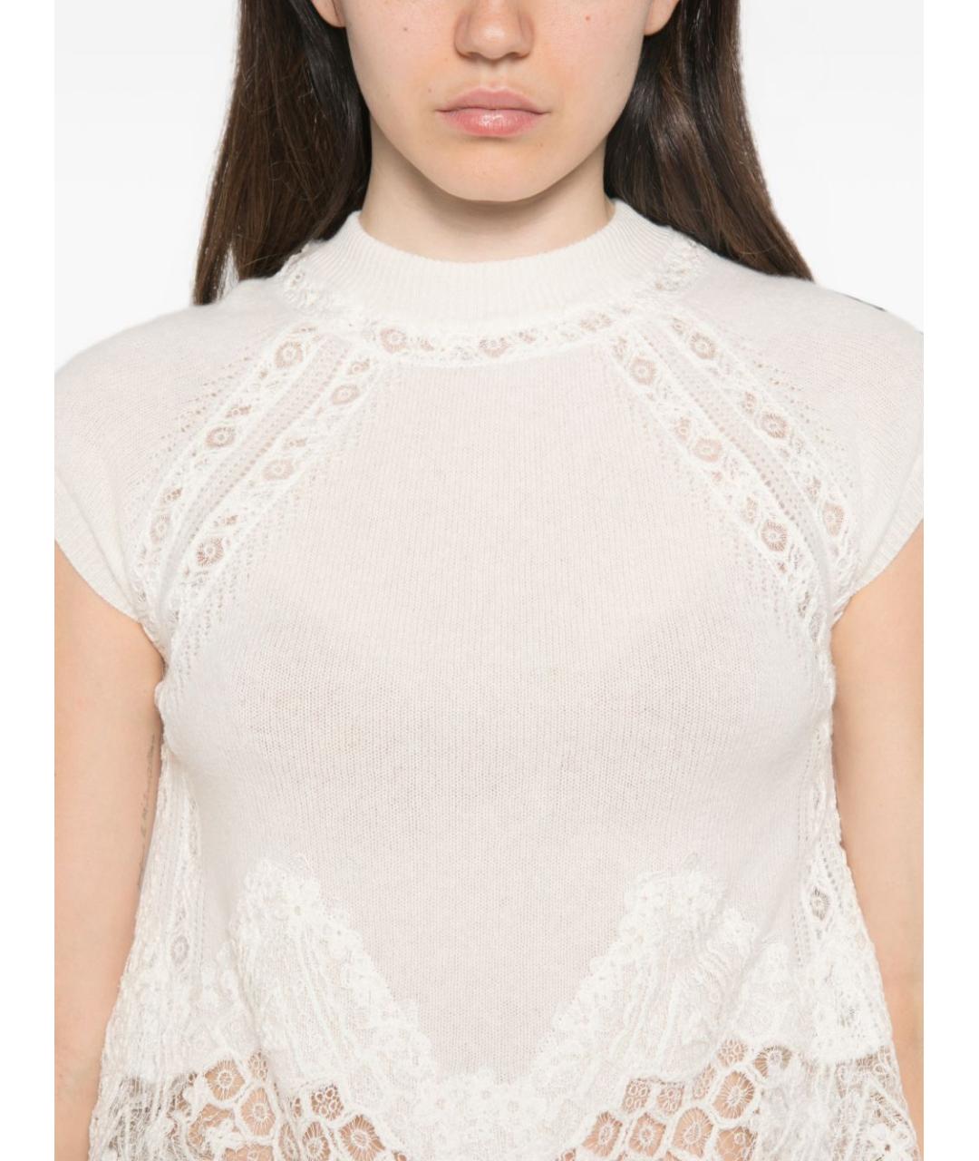 ERMANNO SCERVINO Белая футболка, фото 4