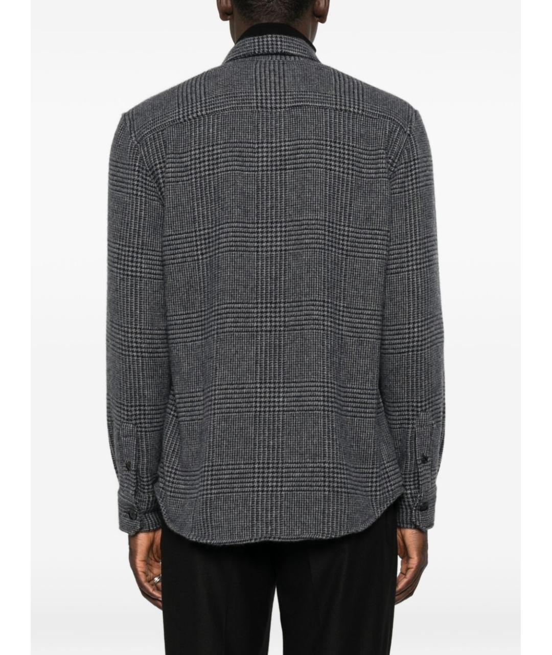 BRIONI Синяя кашемировая кэжуал рубашка, фото 4