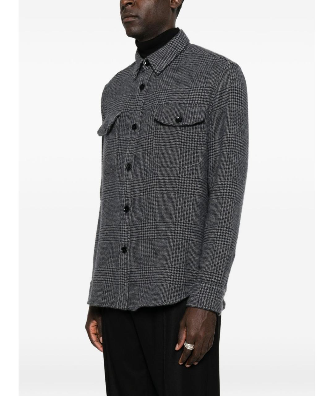 BRIONI Синяя кашемировая кэжуал рубашка, фото 2