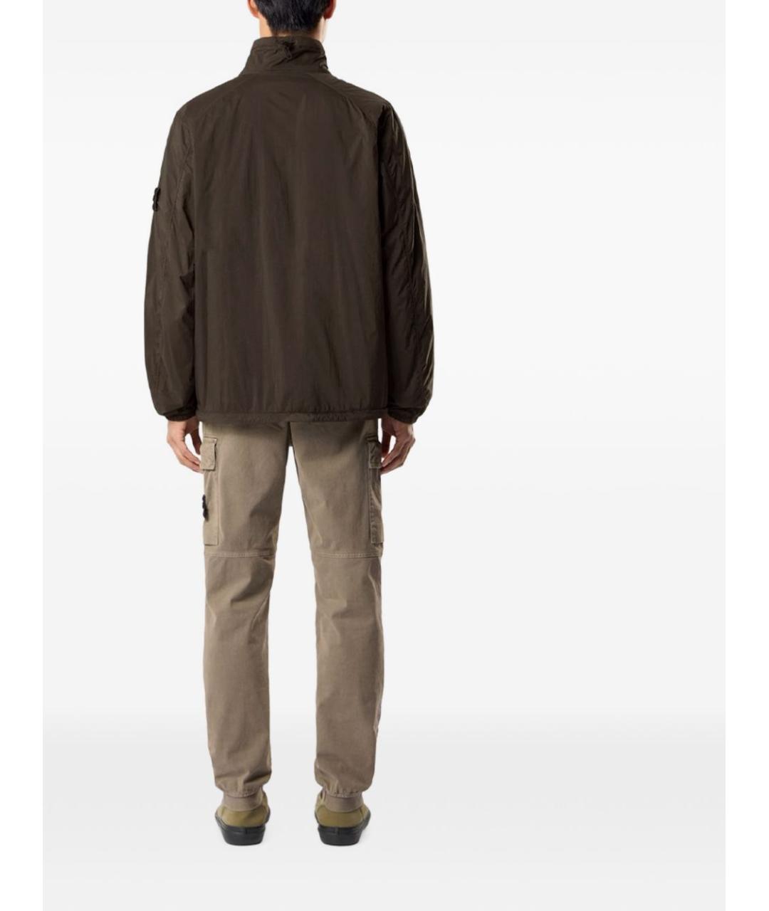 STONE ISLAND Хаки хлопковые повседневные брюки, фото 2