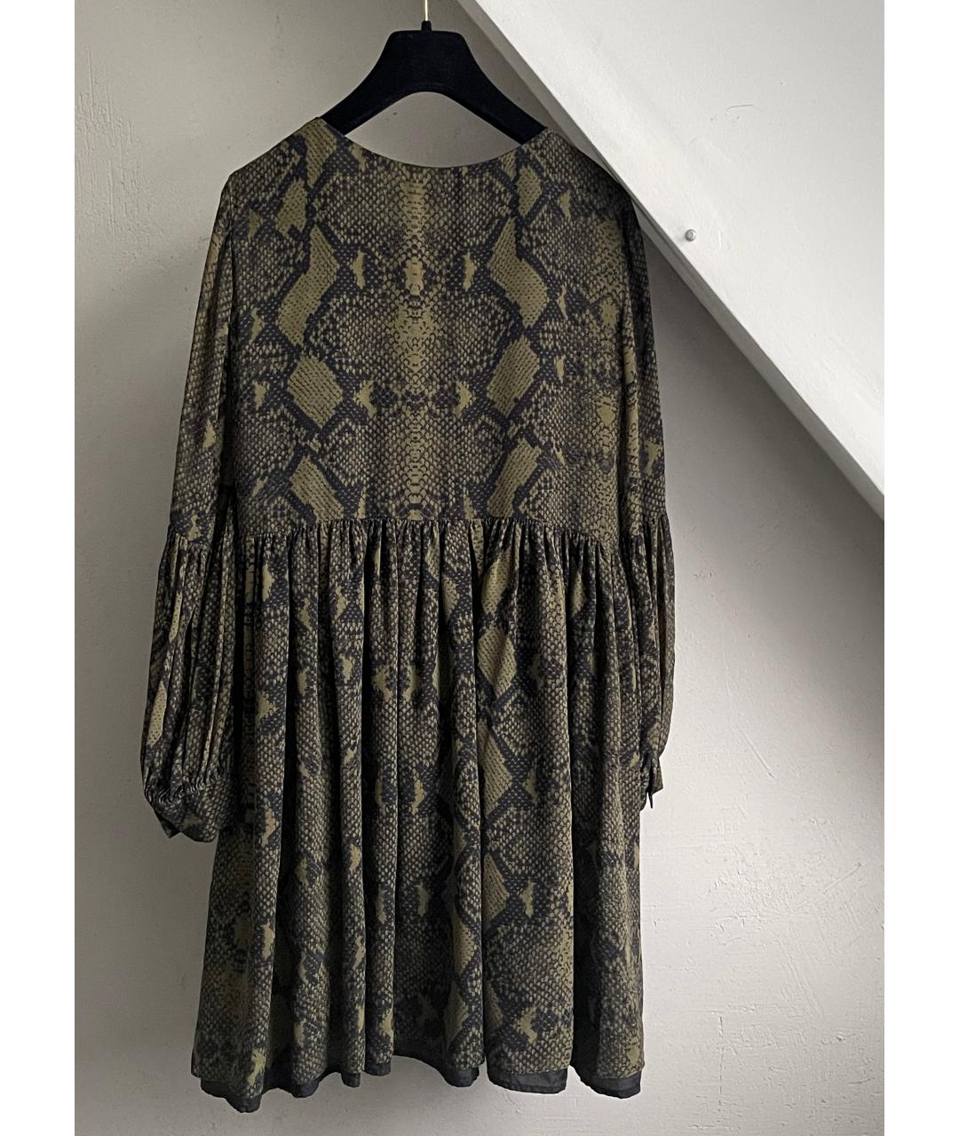 PIERRE BALMAIN Зеленое шелковое платье, фото 4