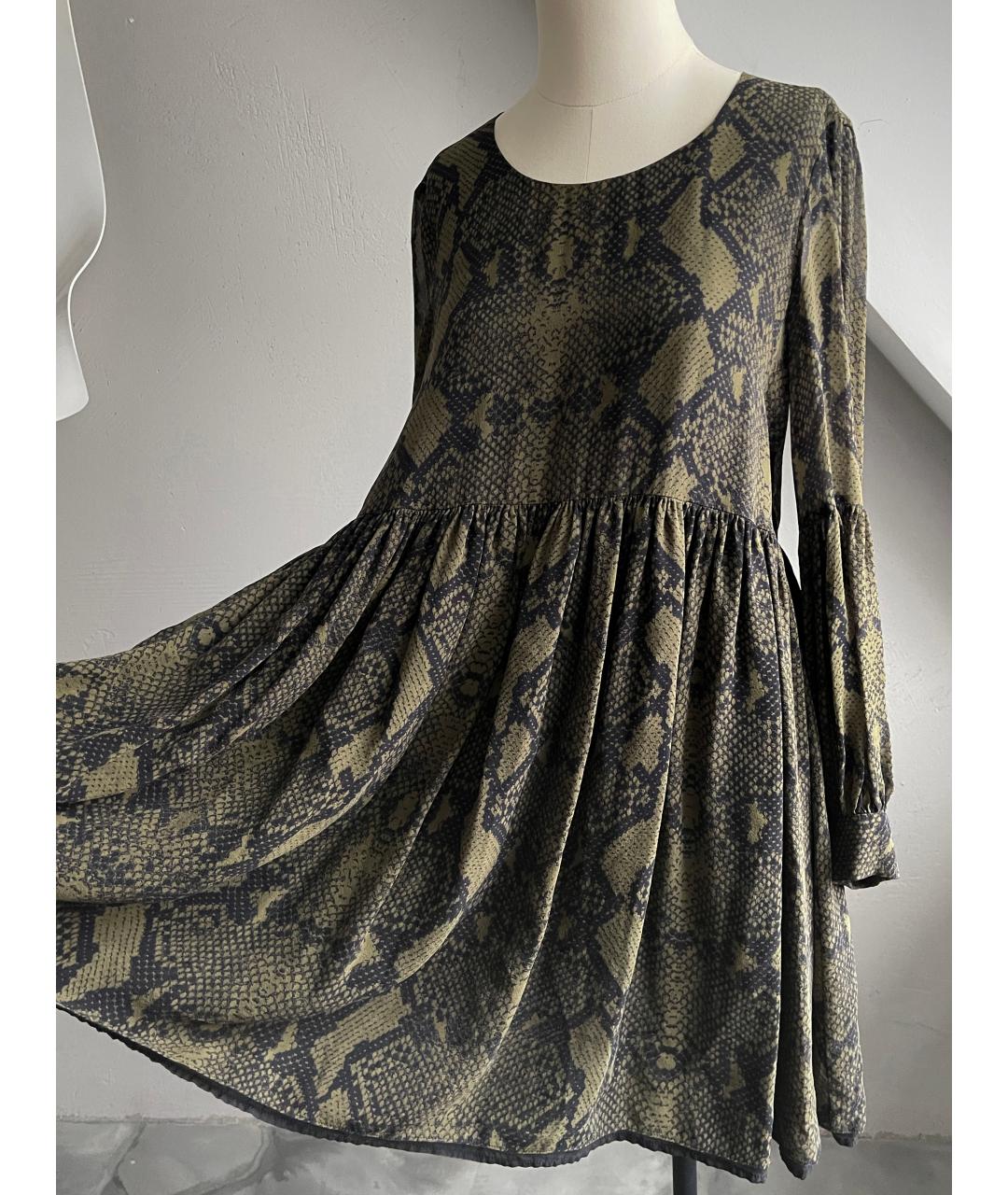 PIERRE BALMAIN Зеленое шелковое платье, фото 2