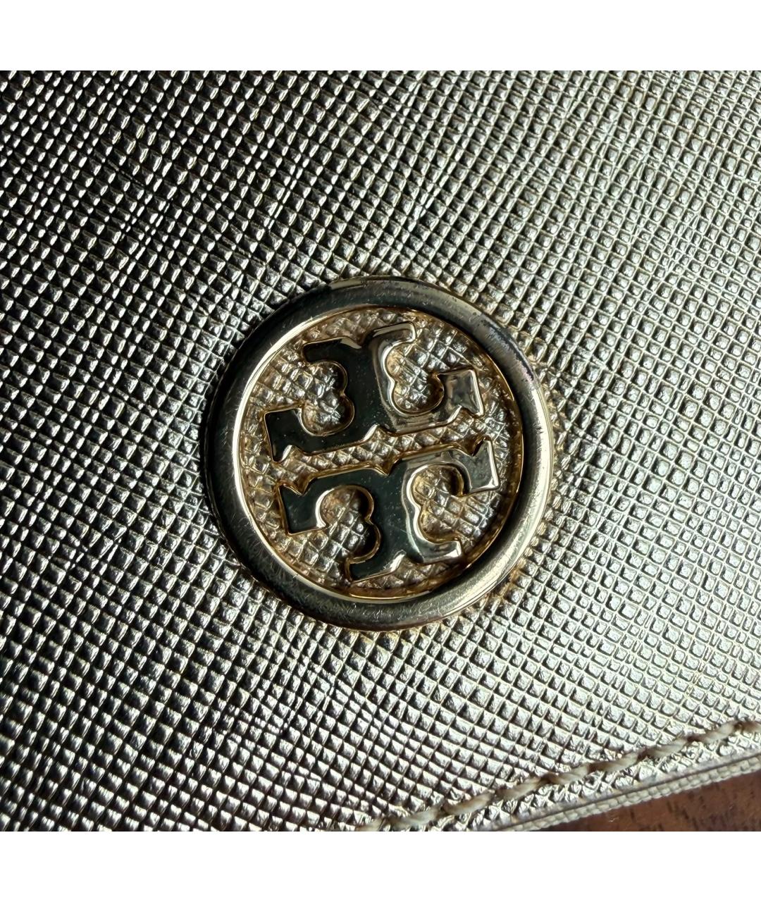 TORY BURCH Серебряный кожаный кошелек, фото 9