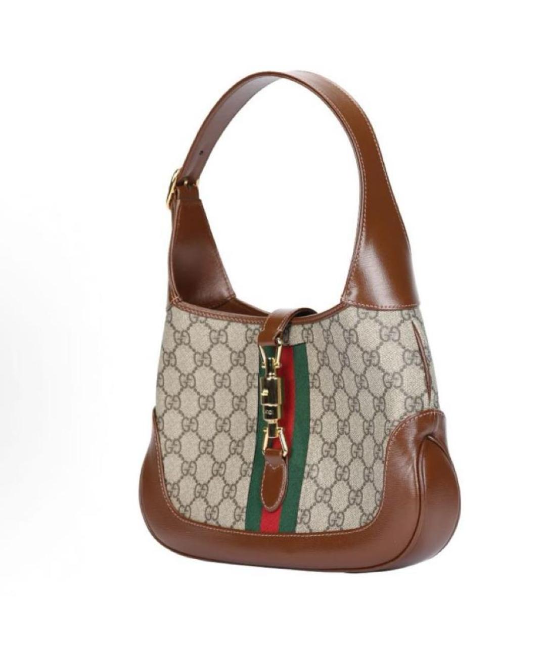 GUCCI Коричневая кожаная сумка через плечо, фото 2