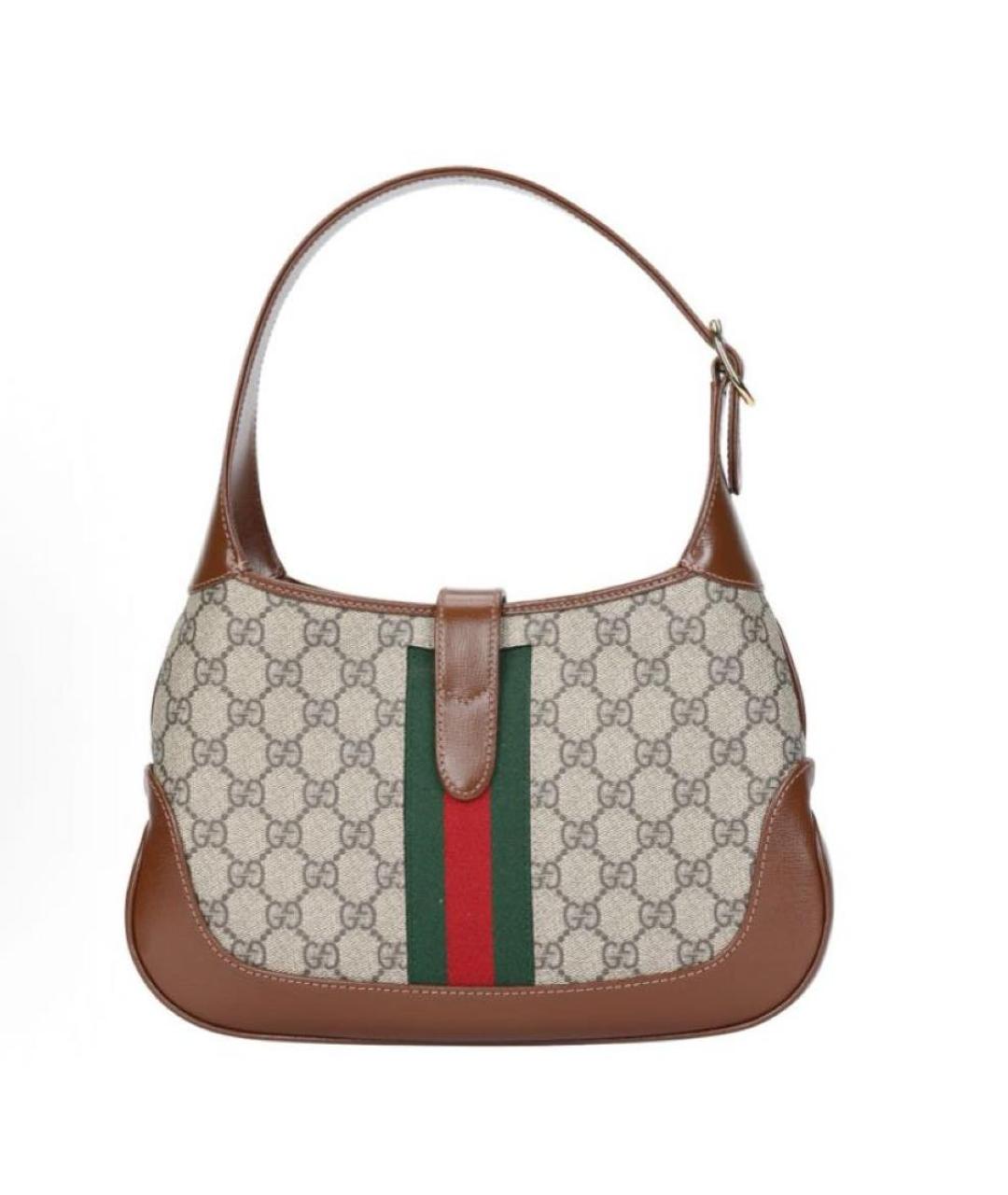 GUCCI Коричневая кожаная сумка через плечо, фото 3