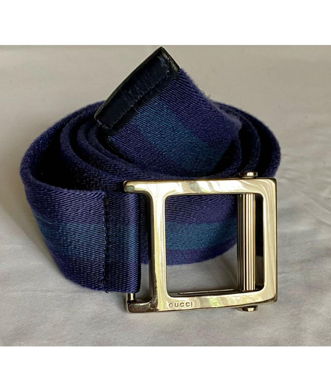 GUCCI Темно-синий ремень, фото 2